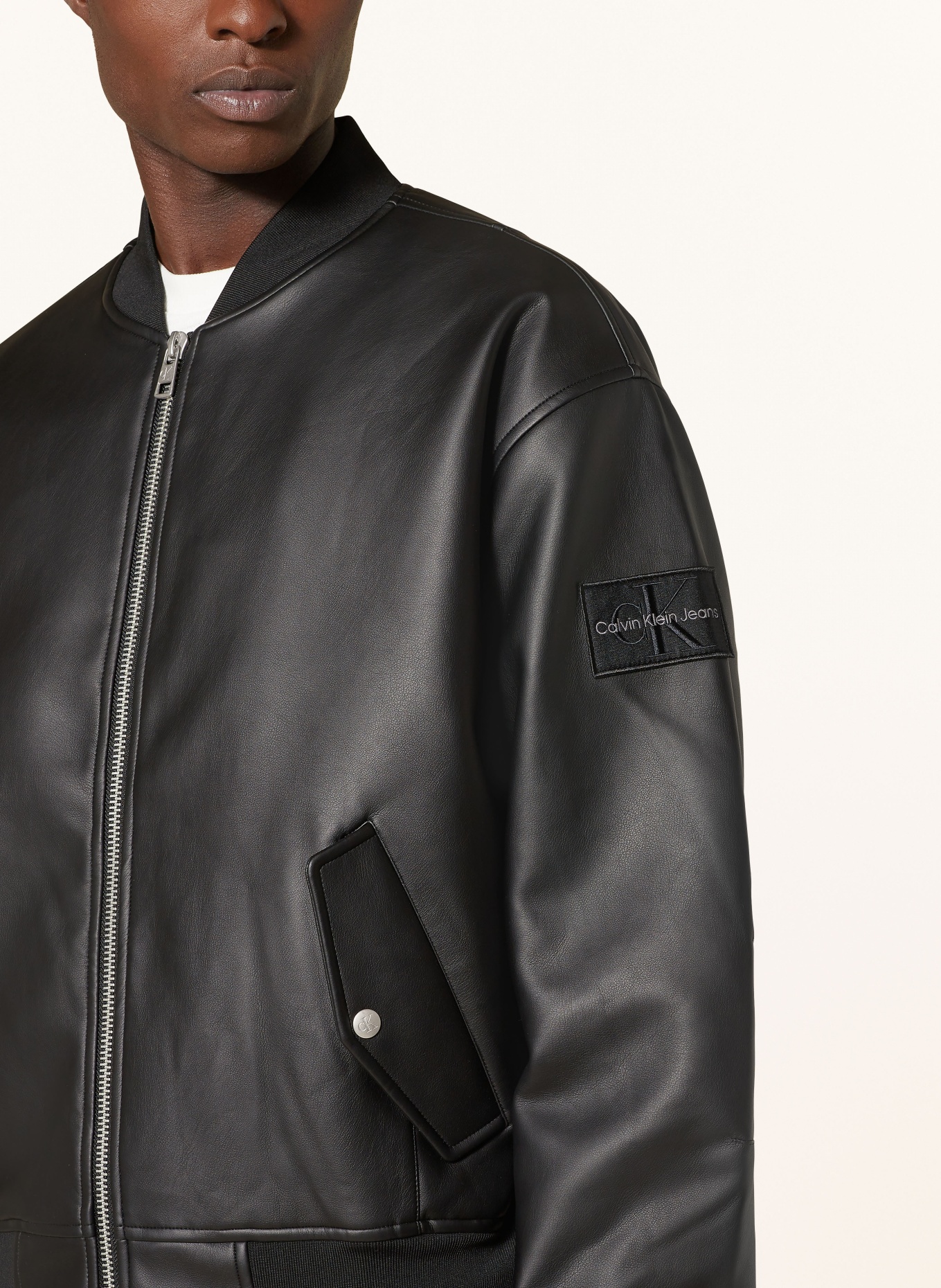 Calvin Klein Jeans Bomber jacket in leather look
