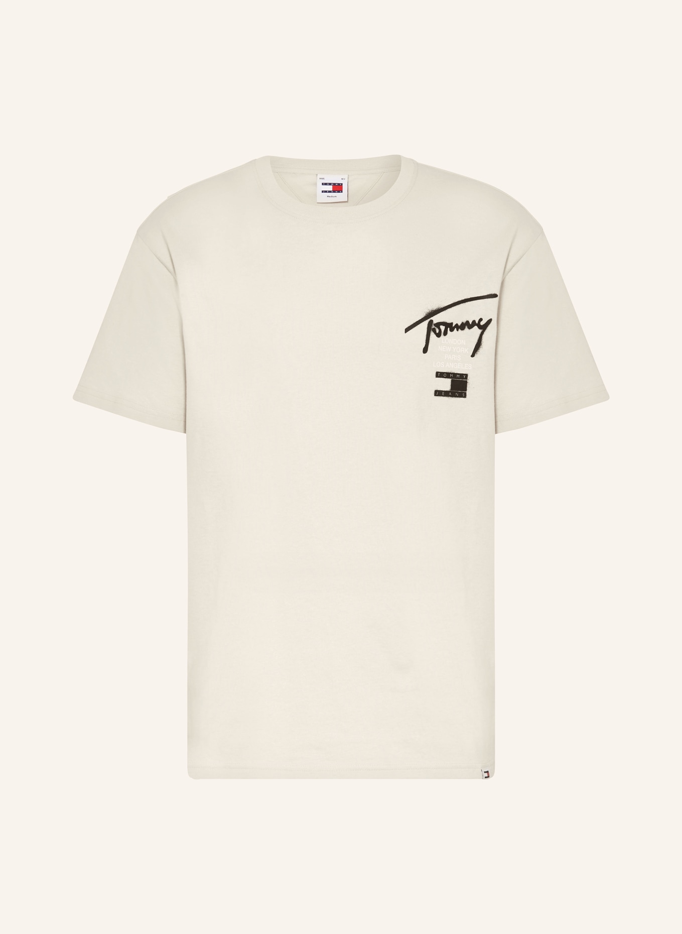 TOMMY JEANS T-shirt, Color: BEIGE/ BLACK (Image 1)