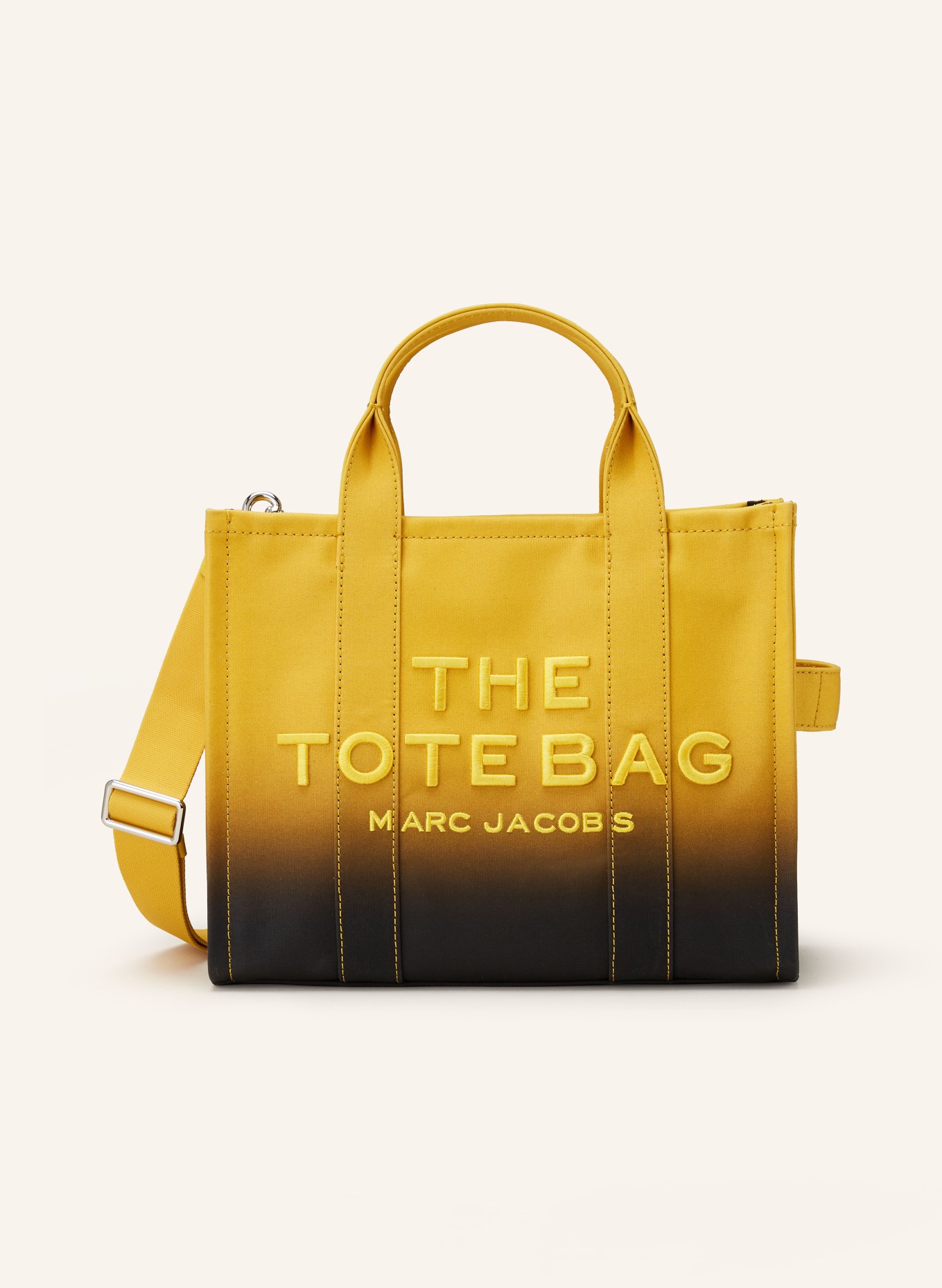 MARC JACOBS Shopper THE MEDIUM TOTE OMBRE in schwarz dunkelgelb