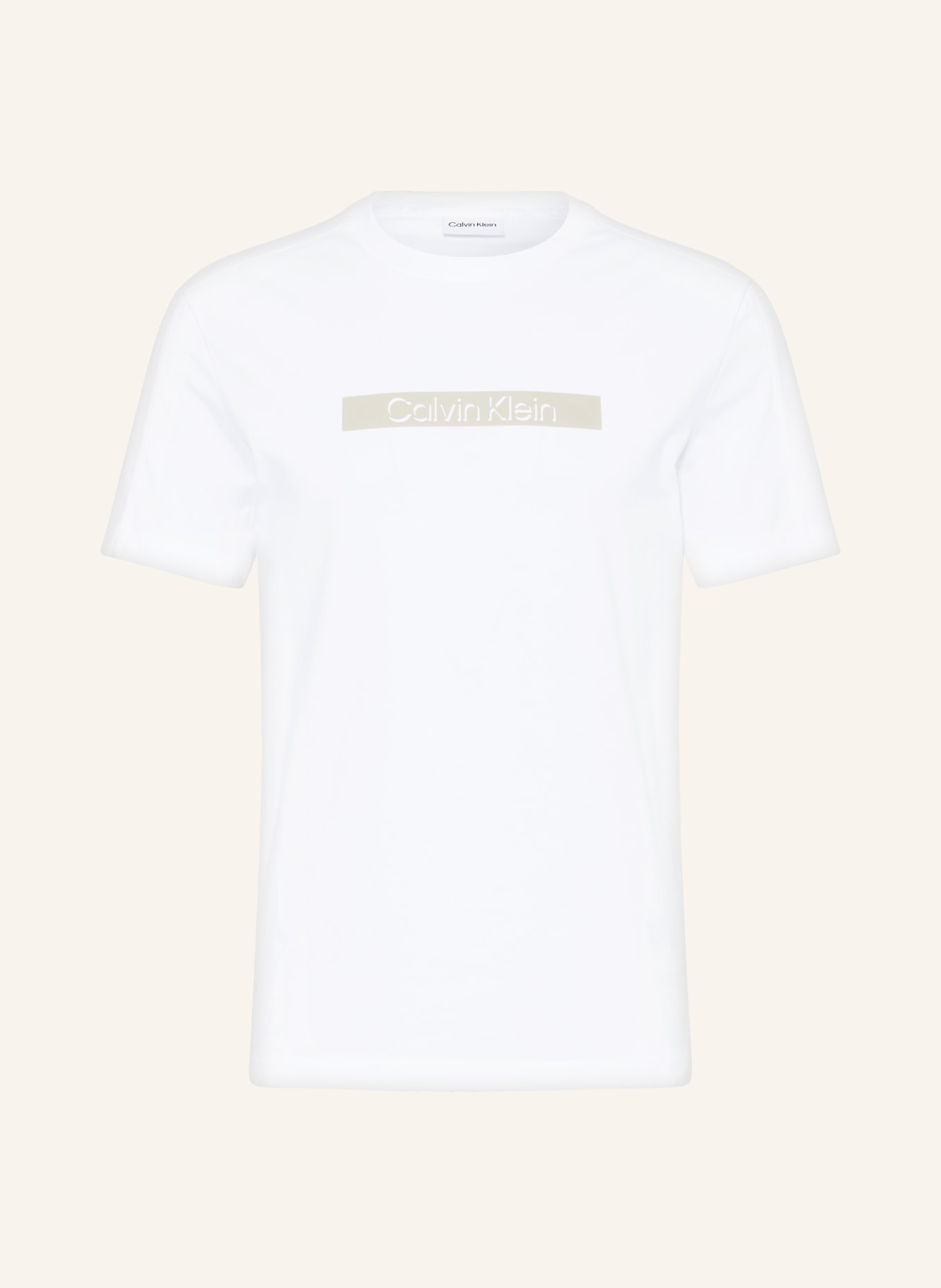 Calvin Klein T-shirt, Color: WHITE/ LIGHT BROWN (Image 1)