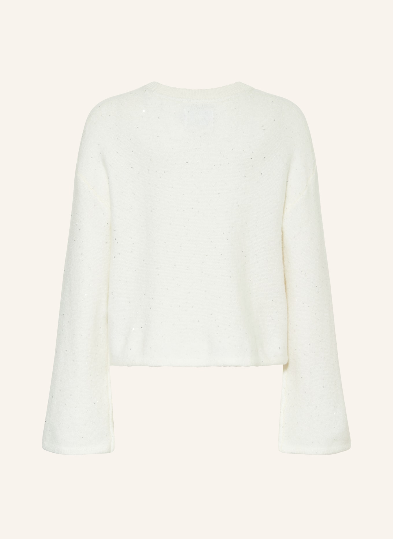 Calvin Klein Sweter z cekinami: KREMOWY