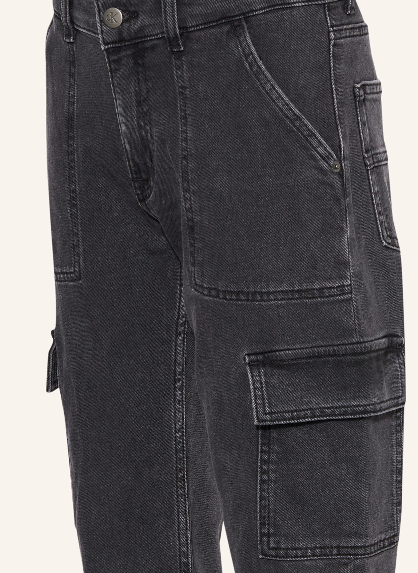 Calvin Klein Cargojeans Regular Fit, Farbe: 1BJ Charcoal Grey Rgd (Bild 3)