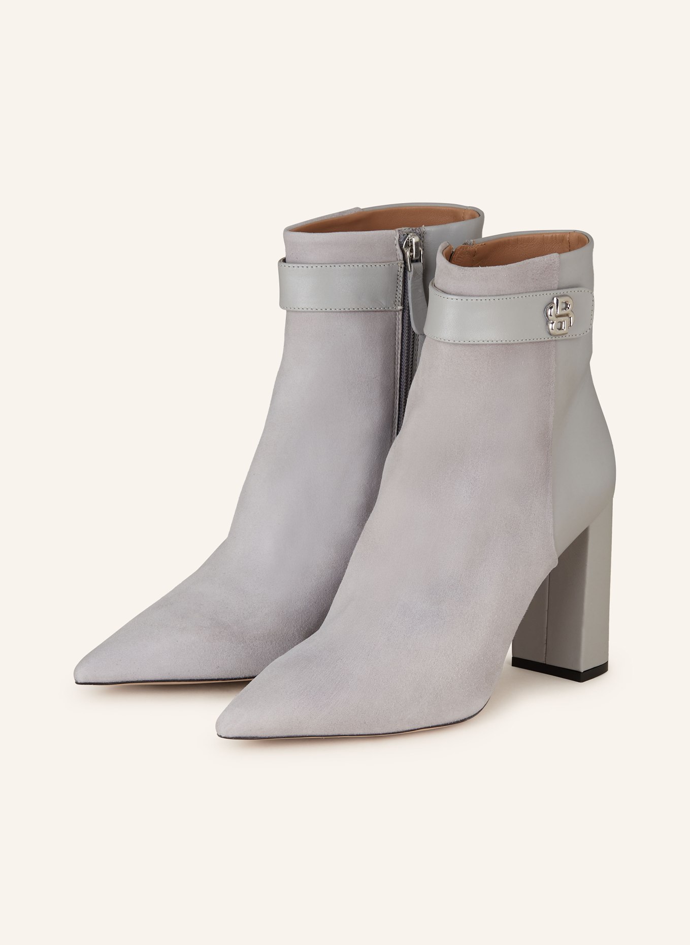 Light gray ankle boots top