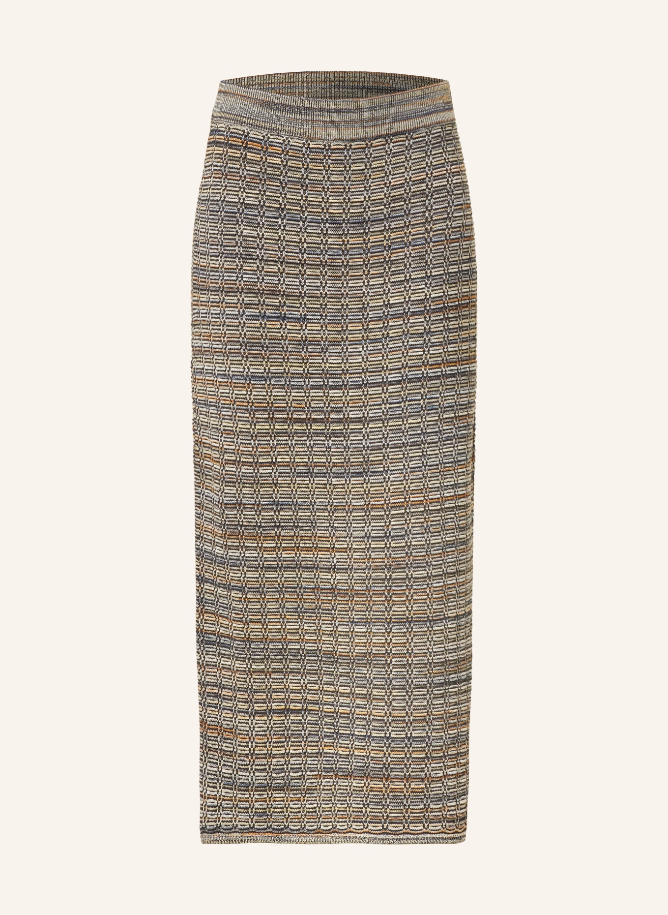 CLOSED Knit skirt, Color: ORANGE/ GRAY/ BLUE (Image 1)