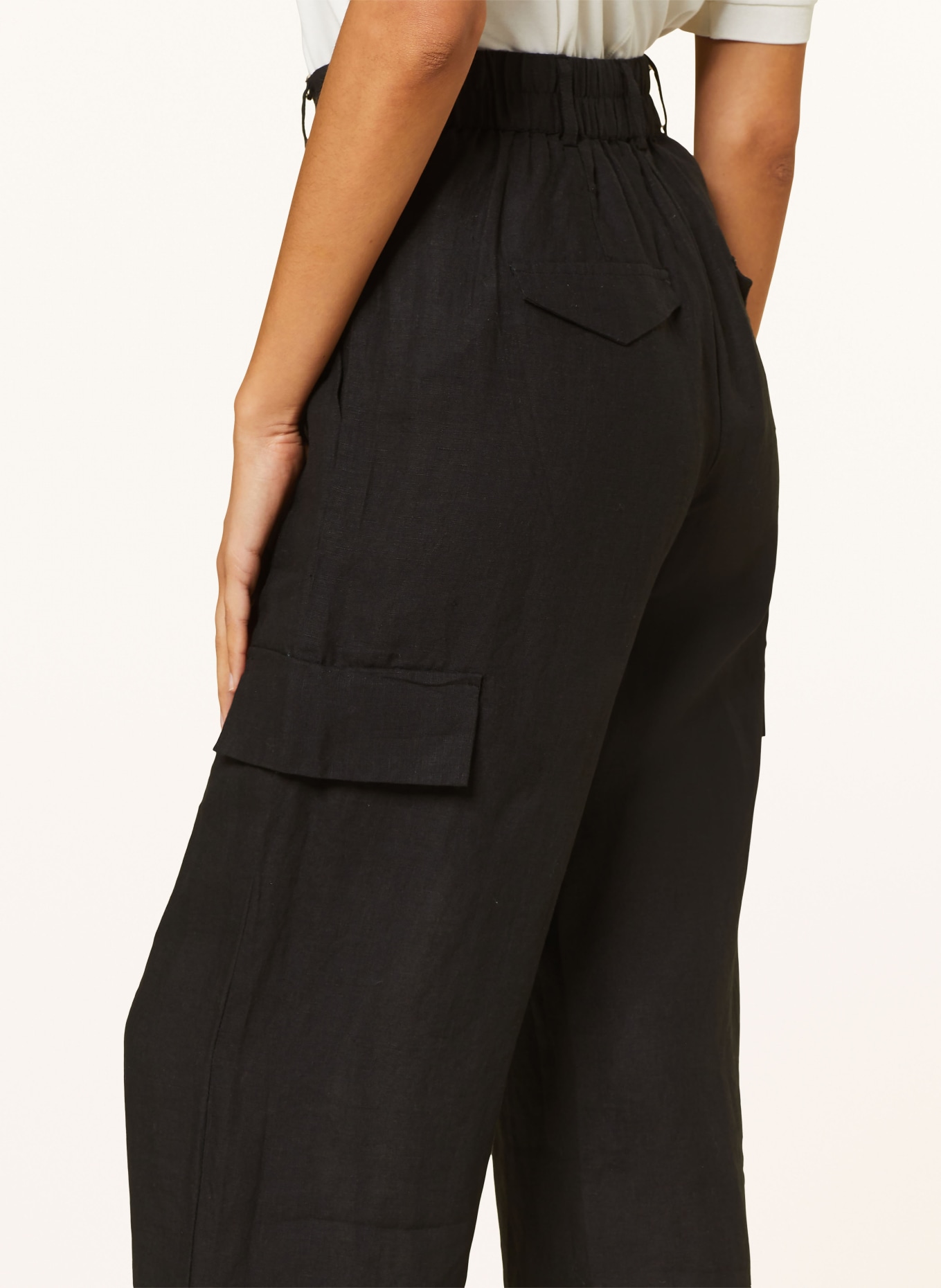 Princess GOES HOLLYWOOD 7/8-Hose aus Leinen: SCHWARZ