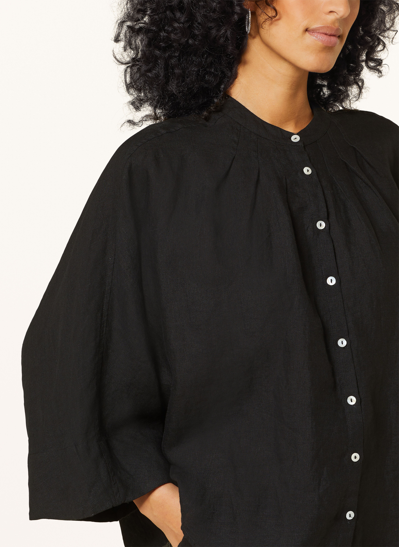 Princess GOES HOLLYWOOD Oversized-Bluse aus Leinen mit 3/4-Arm, Farbe: SCHWARZ (Bild 4)