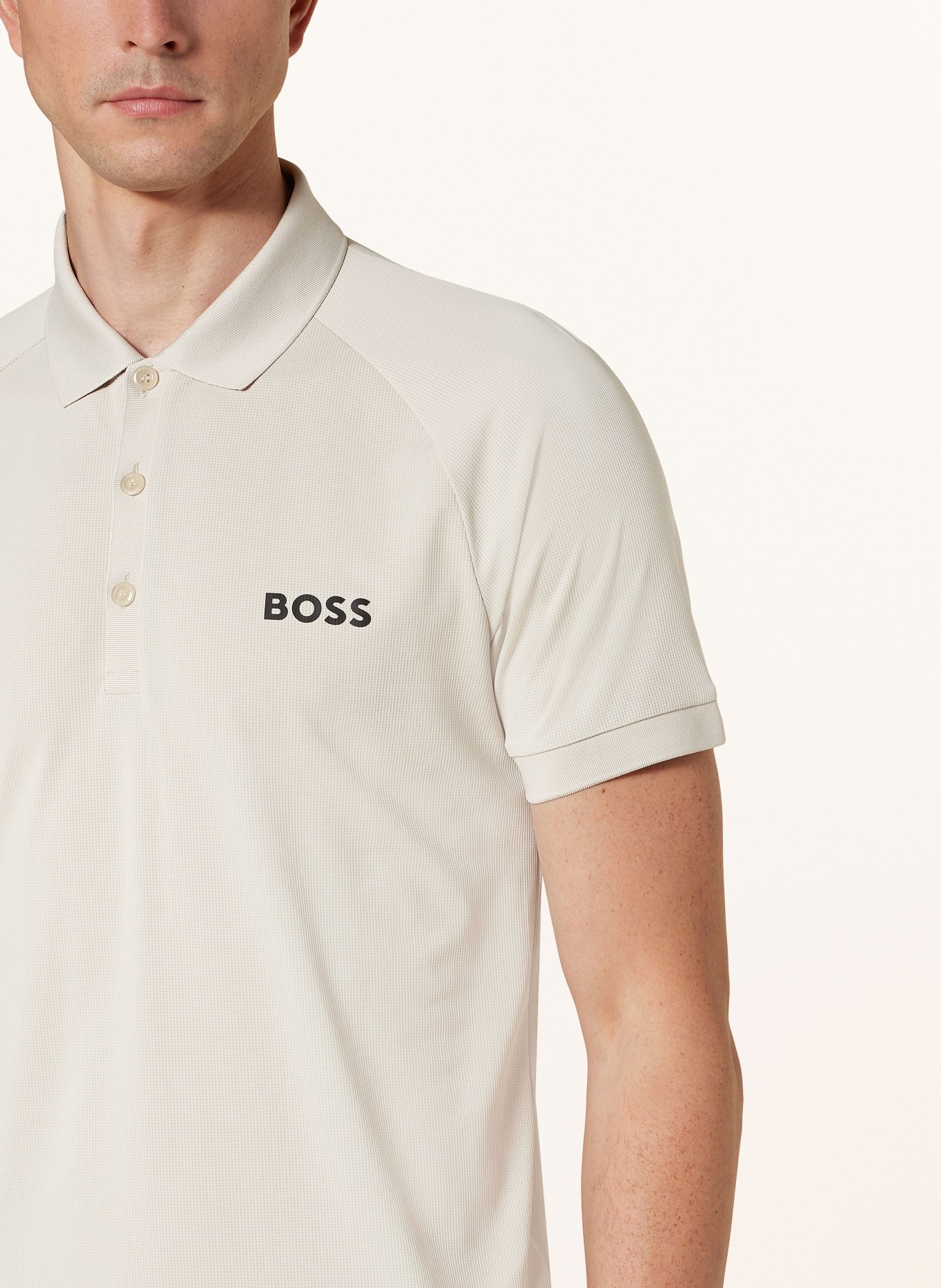 BOSS Funktions-Poloshirt PATTEO, Farbe: BEIGE (Bild 4)