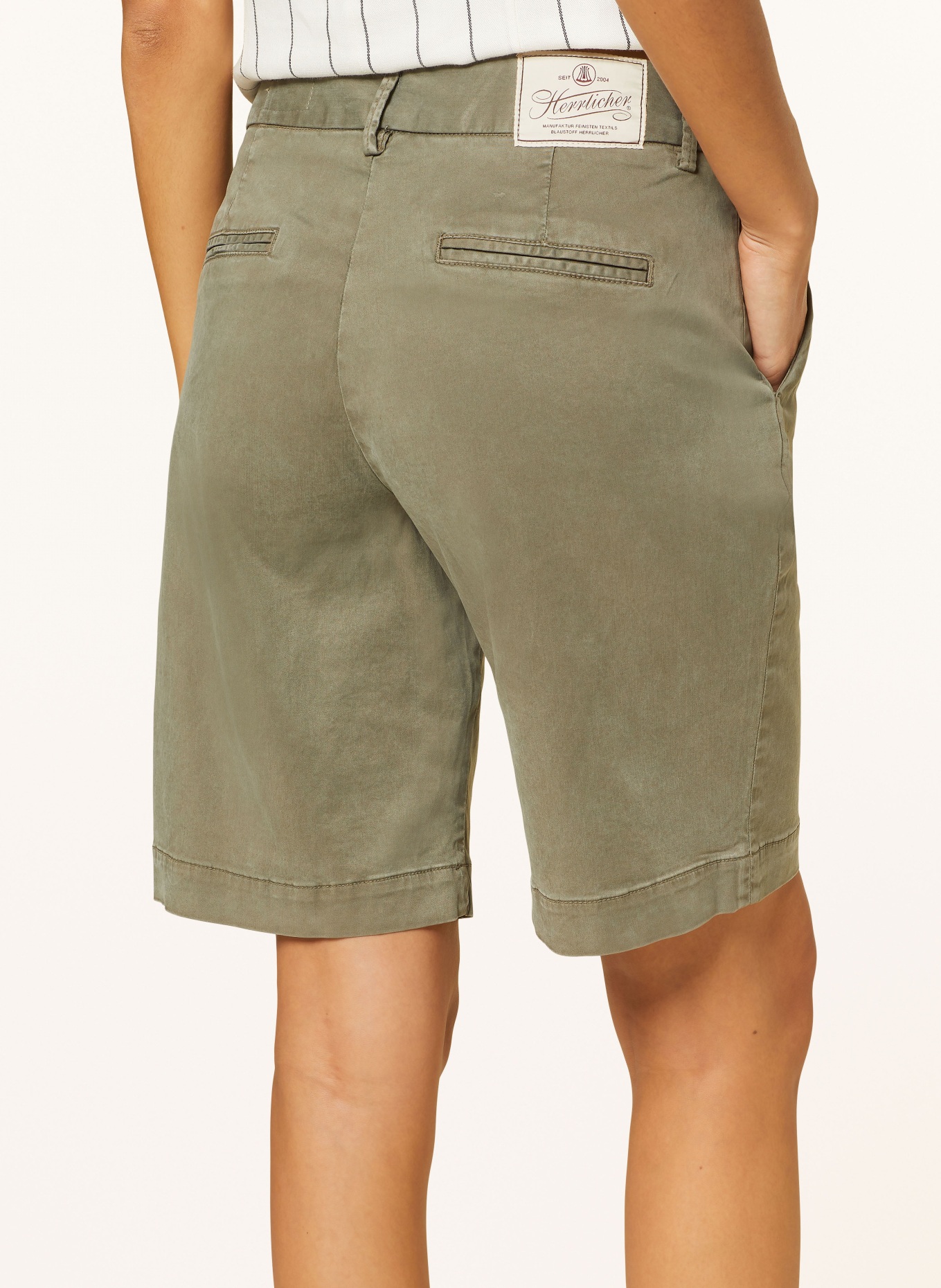 Herrlicher Shorts LOVELY, Color: OLIVE (Image 5)