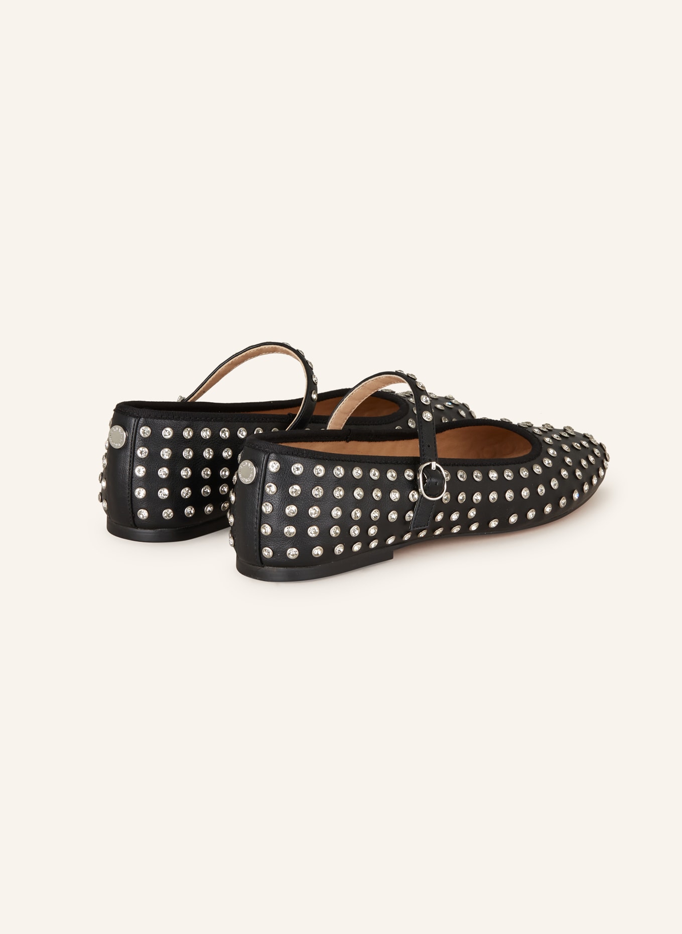 STEVE MADDEN Baleriny Mary Jane VINETTA-R z ozdobnymi kamykami: CZARNY