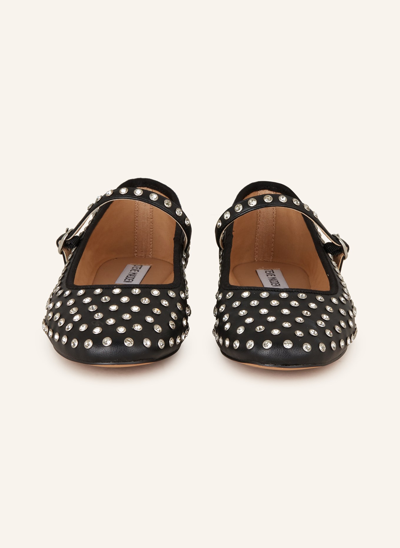 STEVE MADDEN Baleriny Mary Jane VINETTA-R z ozdobnymi kamykami: CZARNY