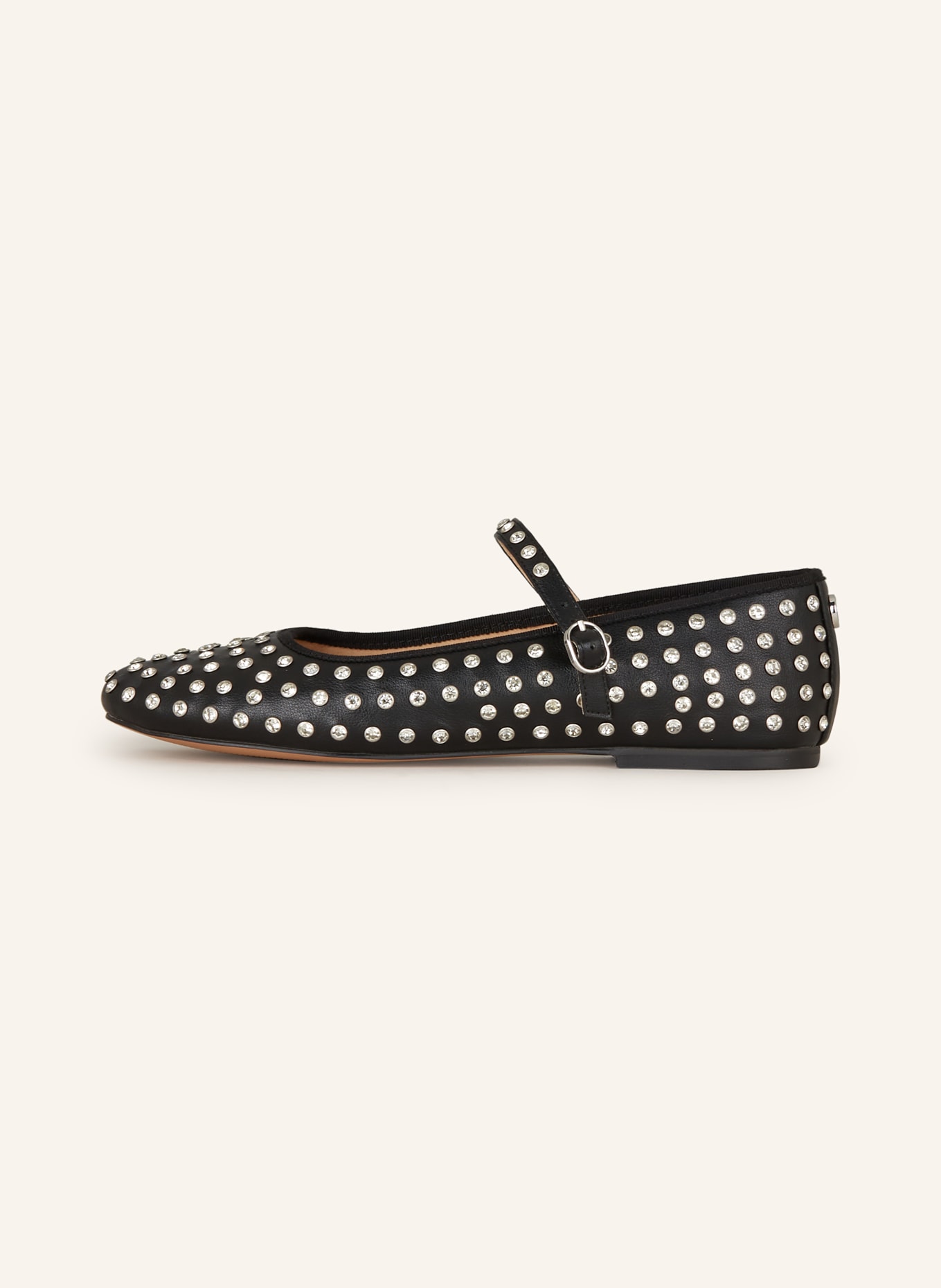 STEVE MADDEN Baleriny Mary Jane VINETTA-R z ozdobnymi kamykami: CZARNY