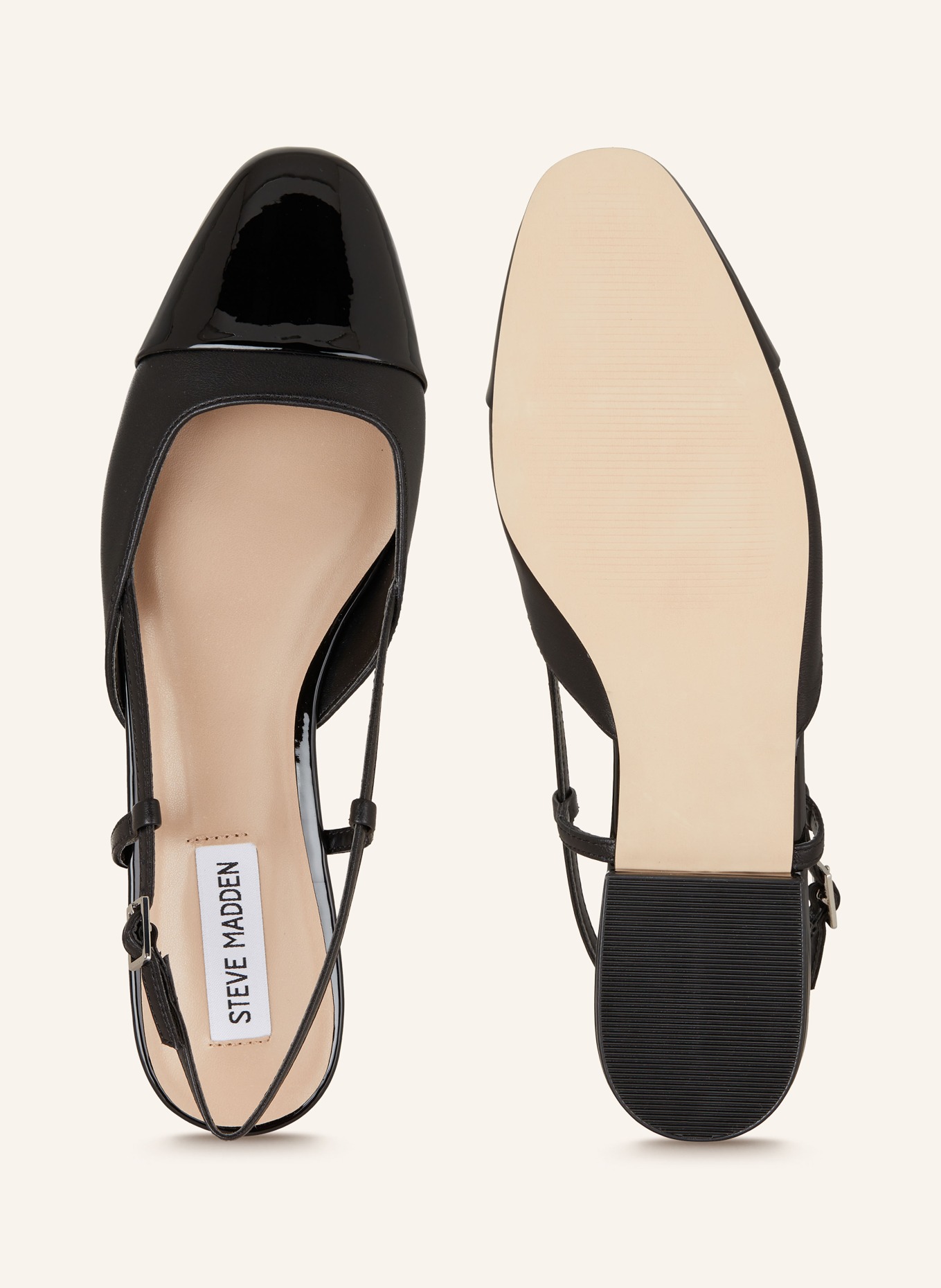 STEVE MADDEN Slingballerinas: SCHWARZ