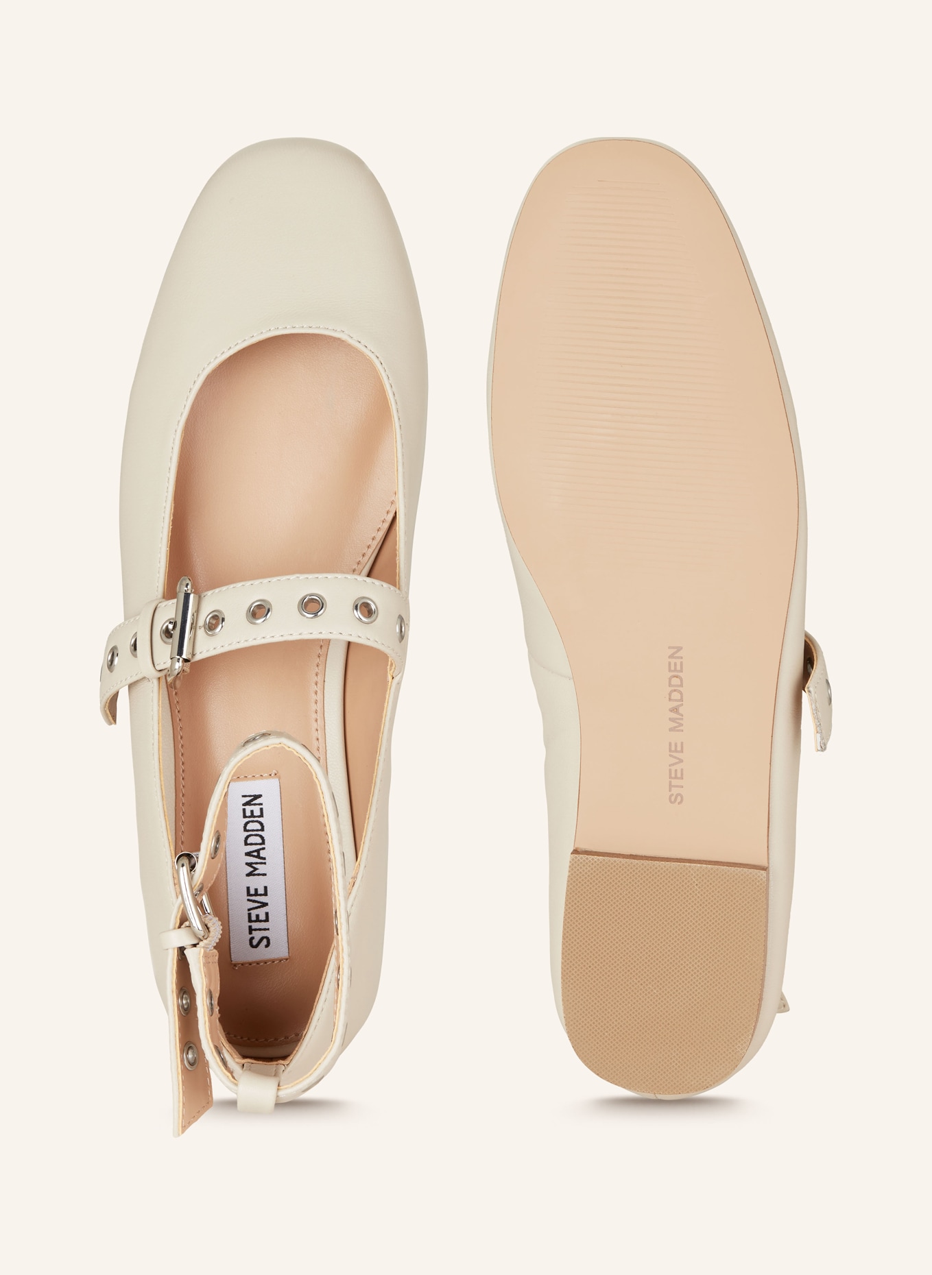 STEVE MADDEN Ballerinas MACBETH mit Nieten, Farbe: CREME (Bild 5)