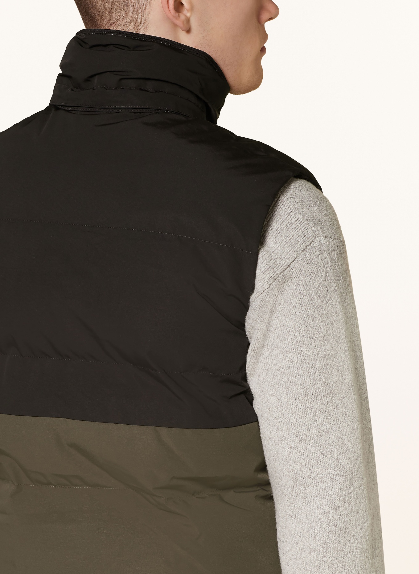 WELLENSTEYN Steppweste ROYAL FLASH mit DUPONT™ SORONA®-Isolierung: SCHWARZ/ KHAKI