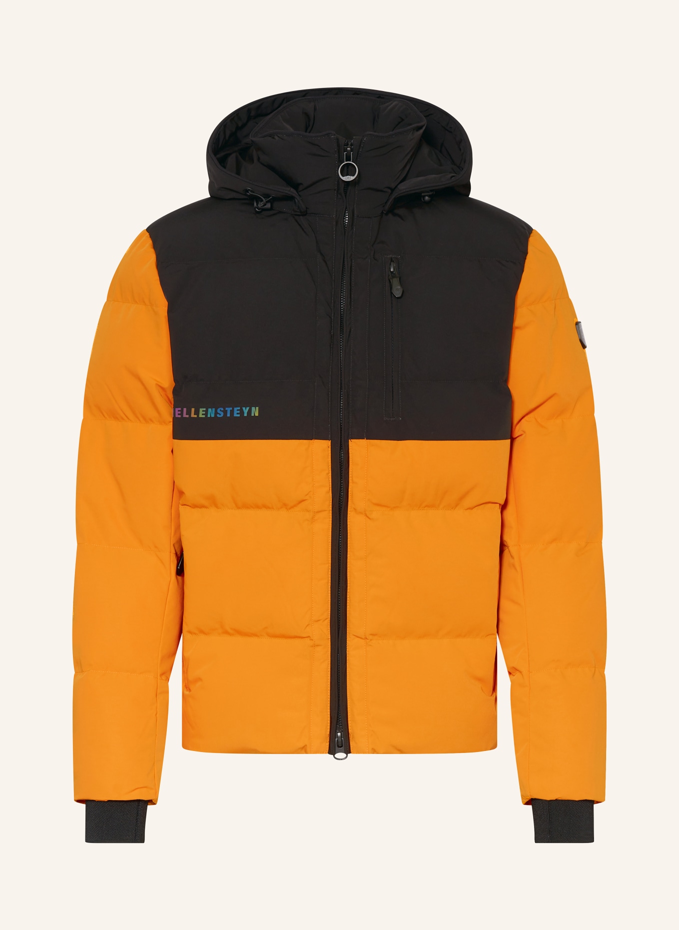 WELLENSTEYN Steppjacke ROYAL FLASH mit DUPONT™ SORONA®-Isolierung: ORANGE/ SCHWARZ