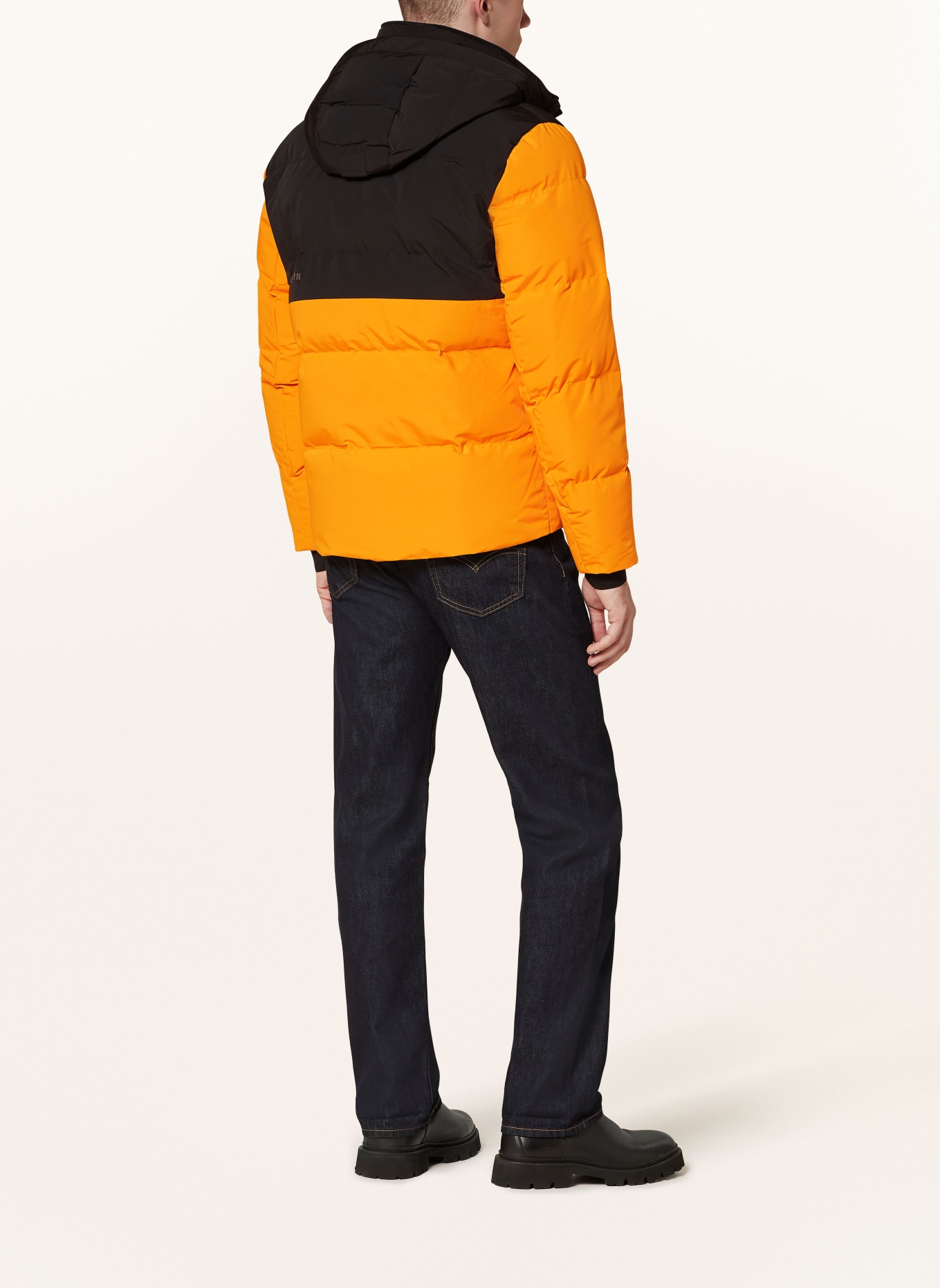 WELLENSTEYN Steppjacke ROYAL FLASH mit DUPONT™ SORONA®-Isolierung: ORANGE/ SCHWARZ