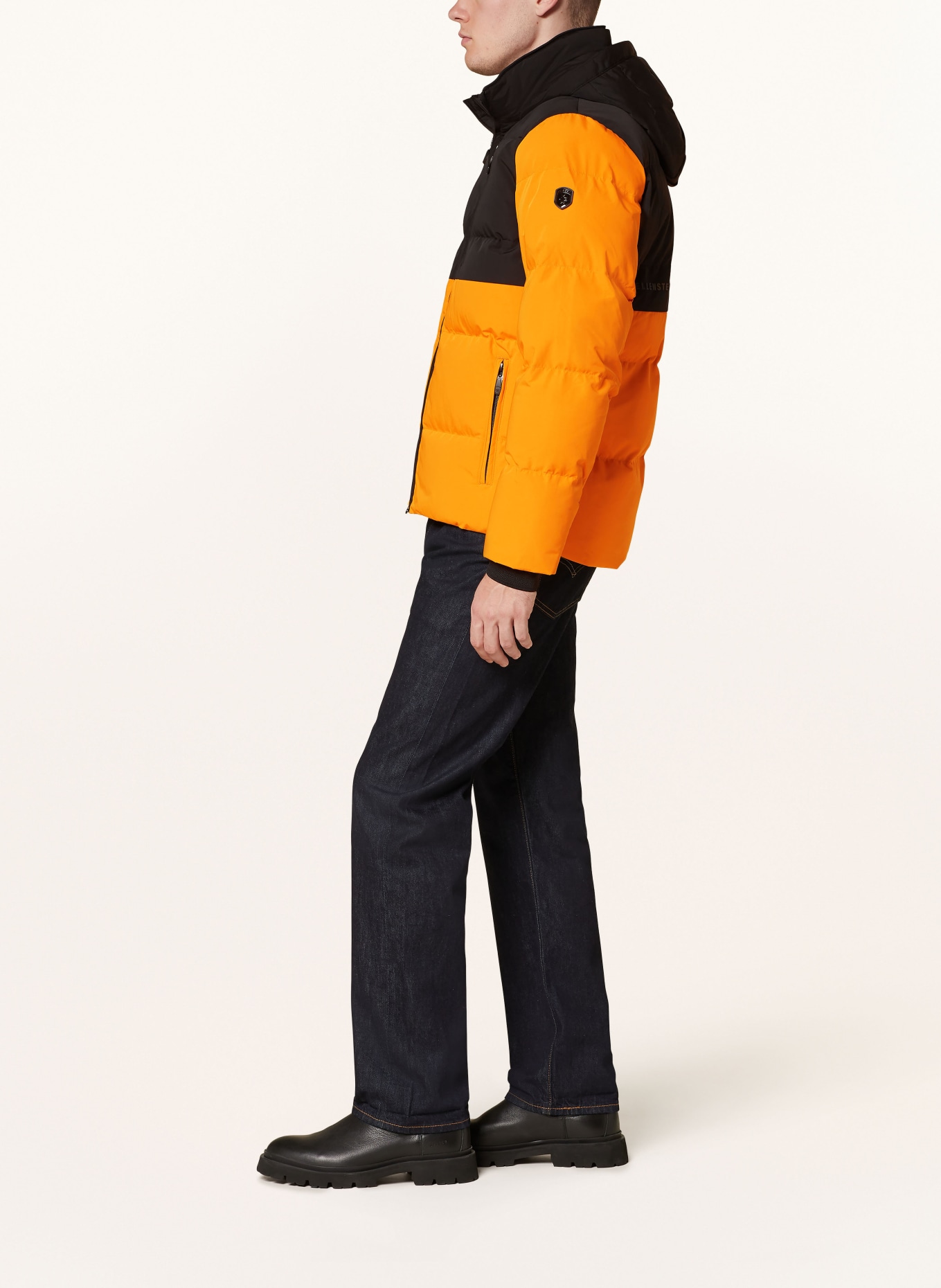 WELLENSTEYN Steppjacke ROYAL FLASH mit DUPONT™ SORONA®-Isolierung: ORANGE/ SCHWARZ