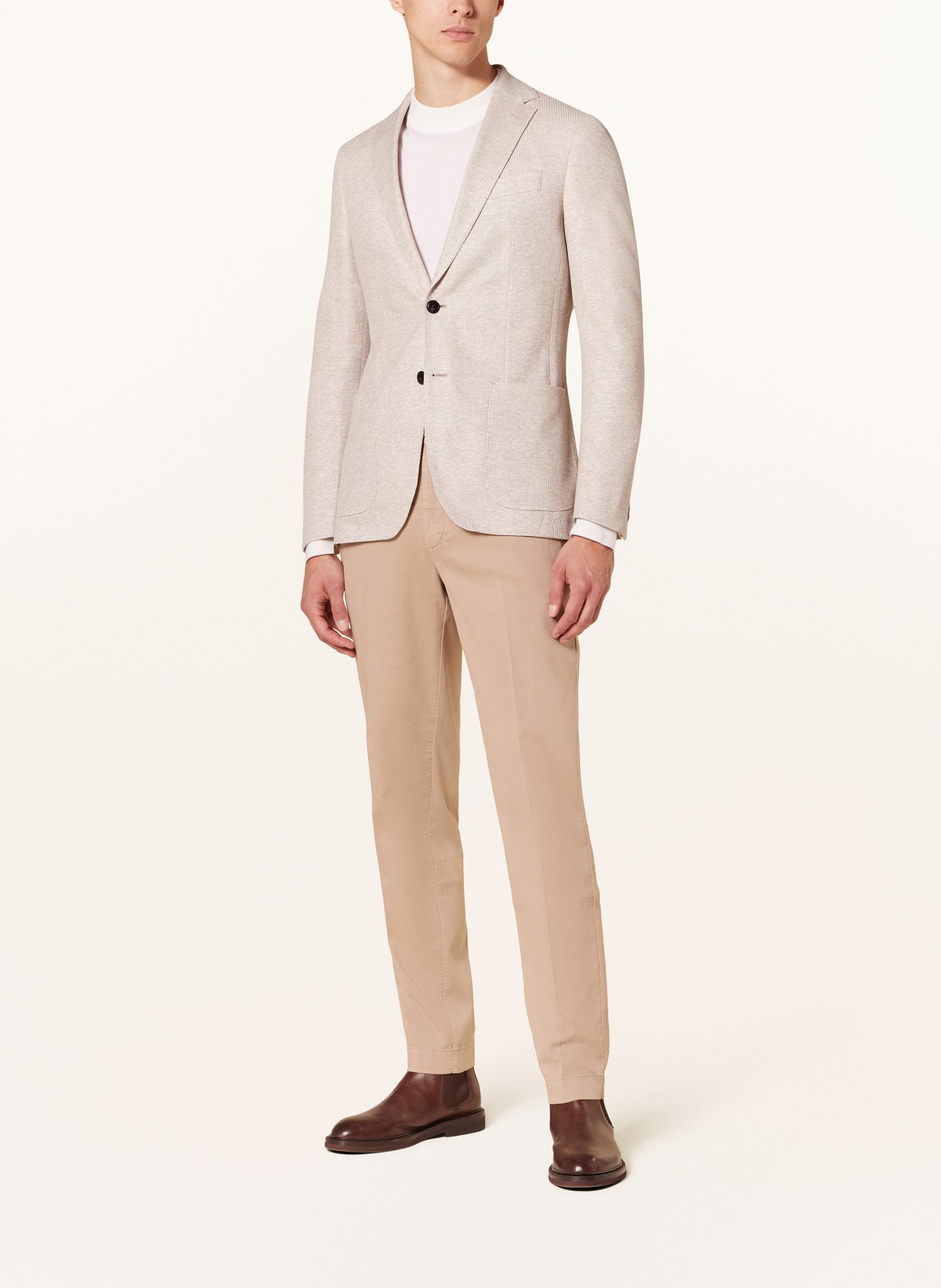 HACKETT LONDON Jerseysakko Extra Slim Fit mit Leinen, Farbe: HELLBRAUN (Bild 2)