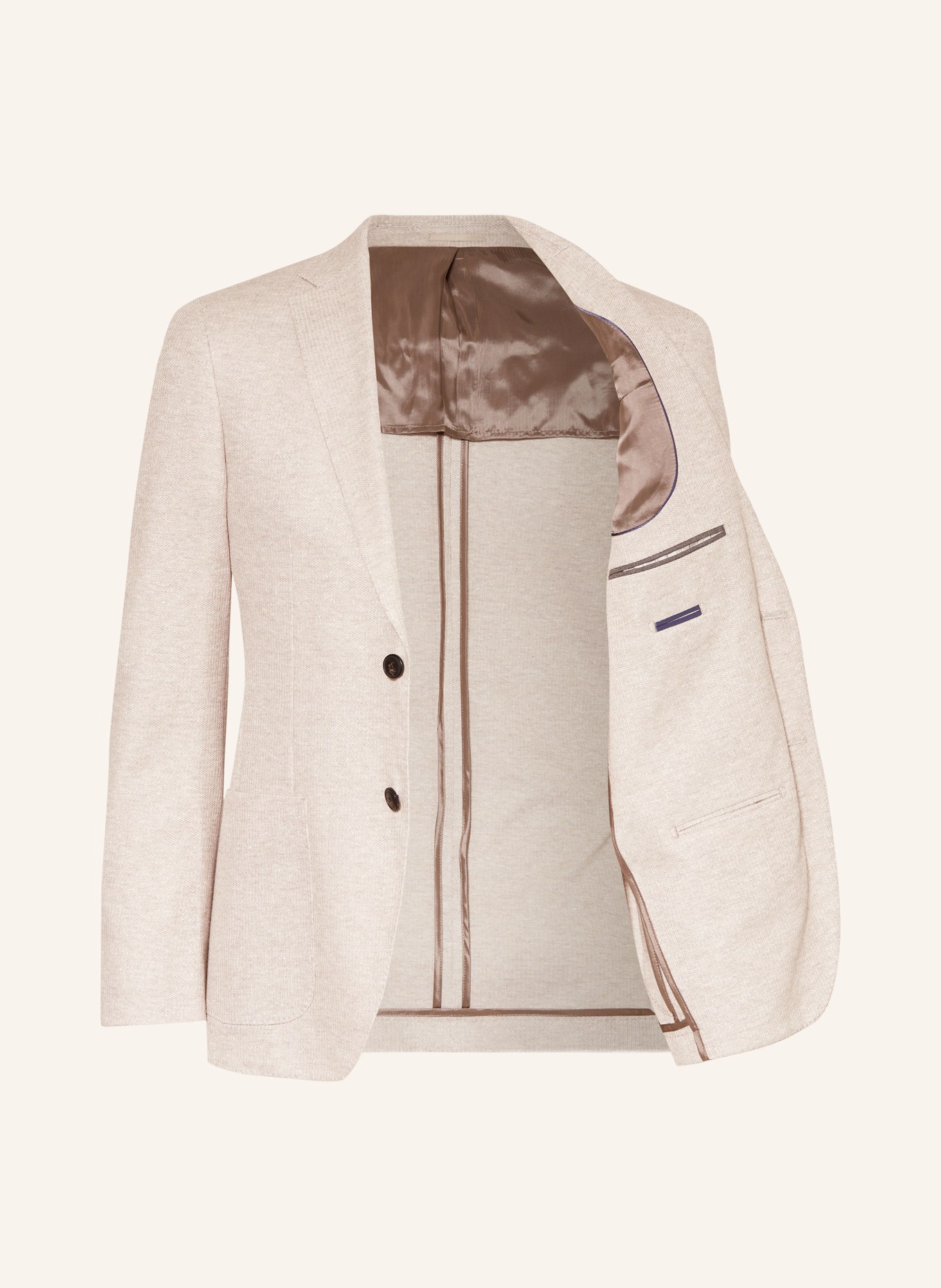 HACKETT LONDON Jerseysakko Extra Slim Fit mit Leinen, Farbe: HELLBRAUN (Bild 4)