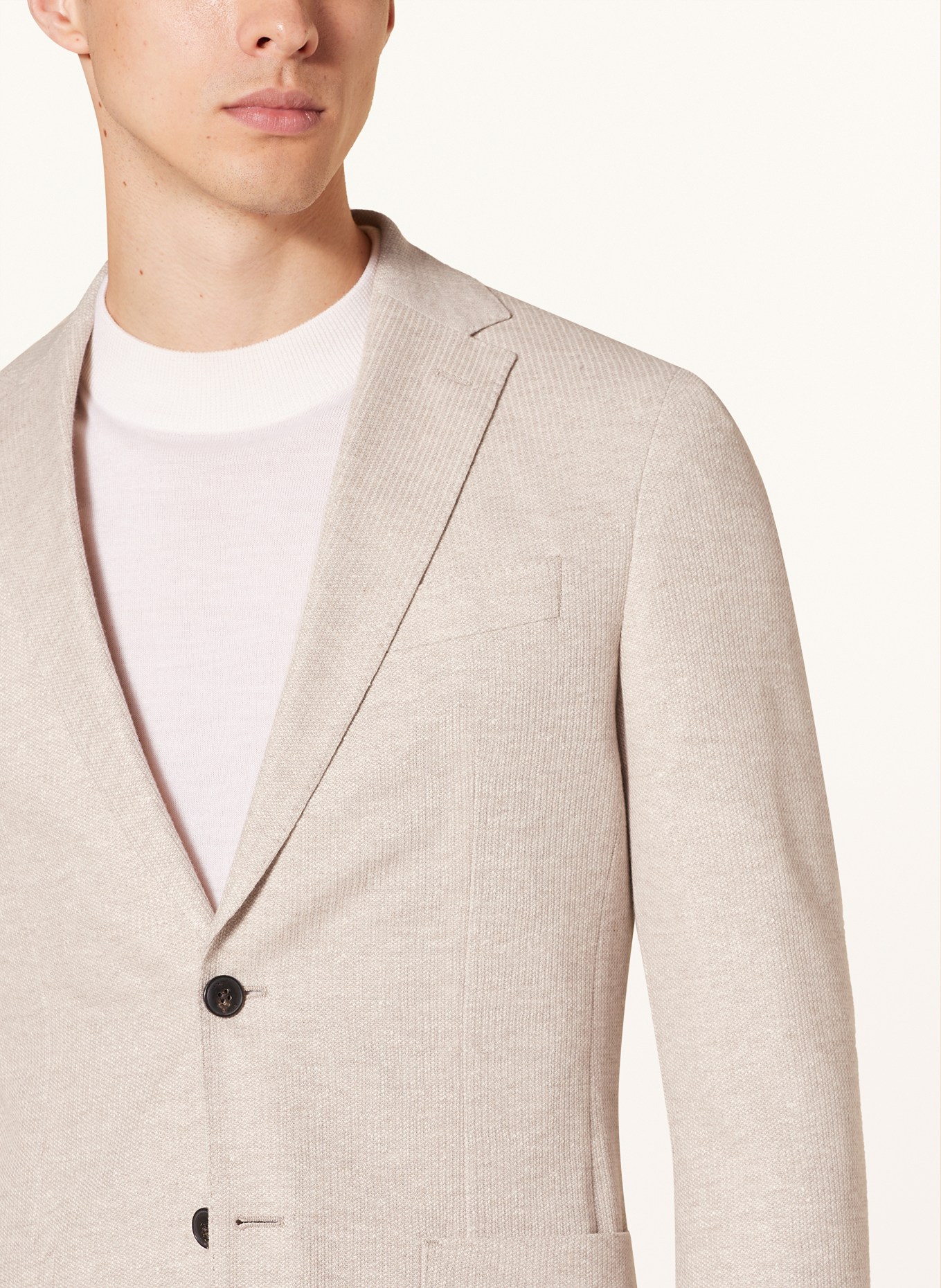 HACKETT LONDON Jerseysakko Extra Slim Fit mit Leinen, Farbe: HELLBRAUN (Bild 5)