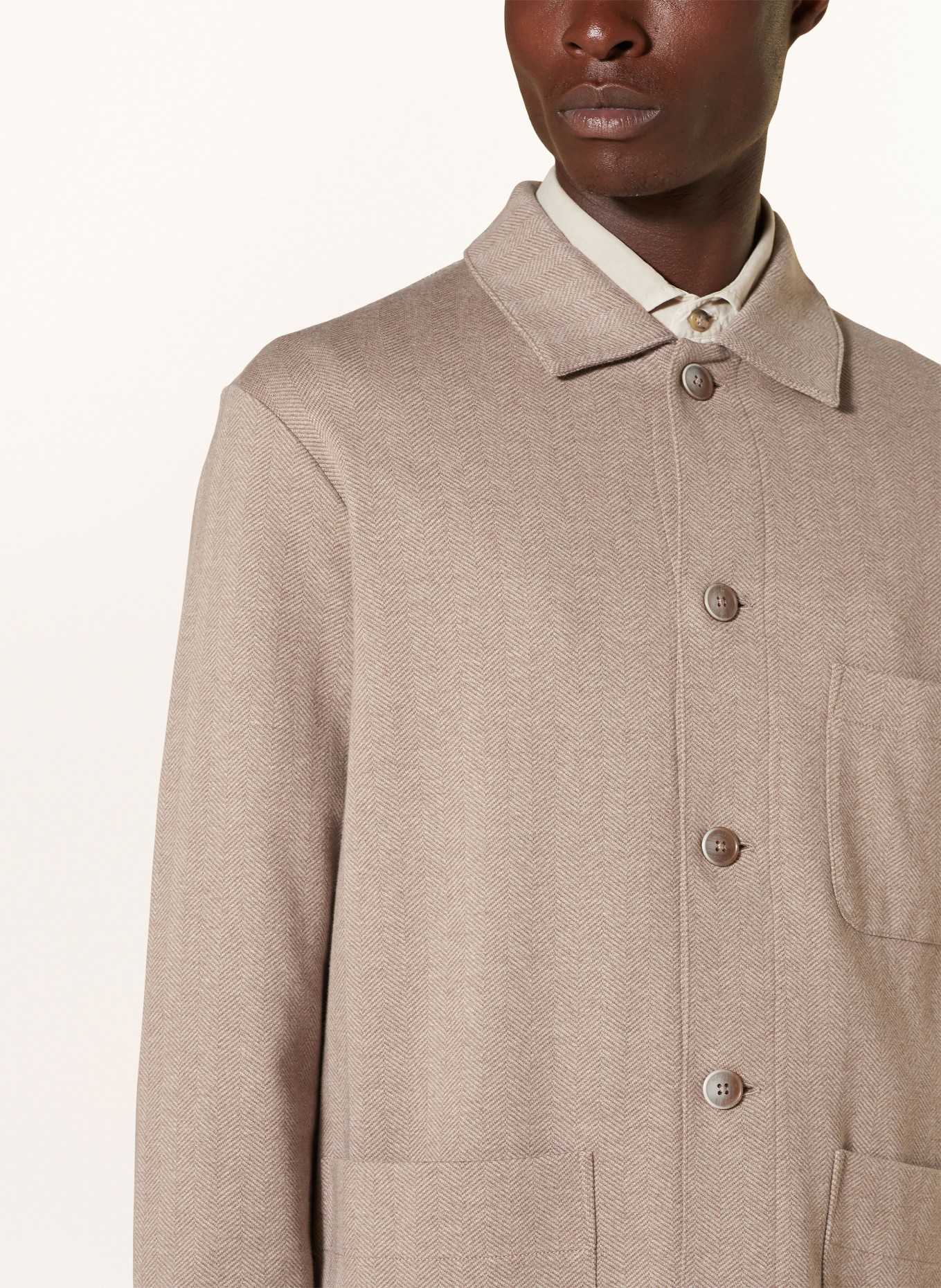 HACKETT LONDON Overshirt, Color: BEIGE (Image 4)