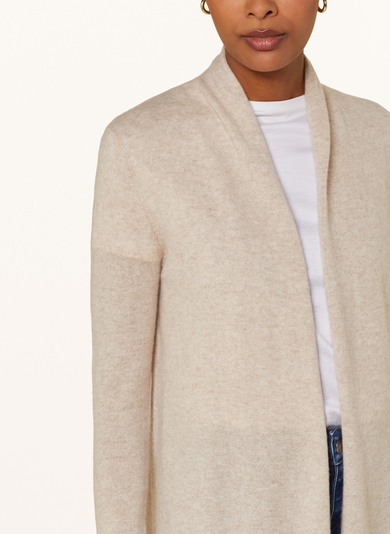 darling harbour Knit cardigan made of cashmere: HAFER MELANGE