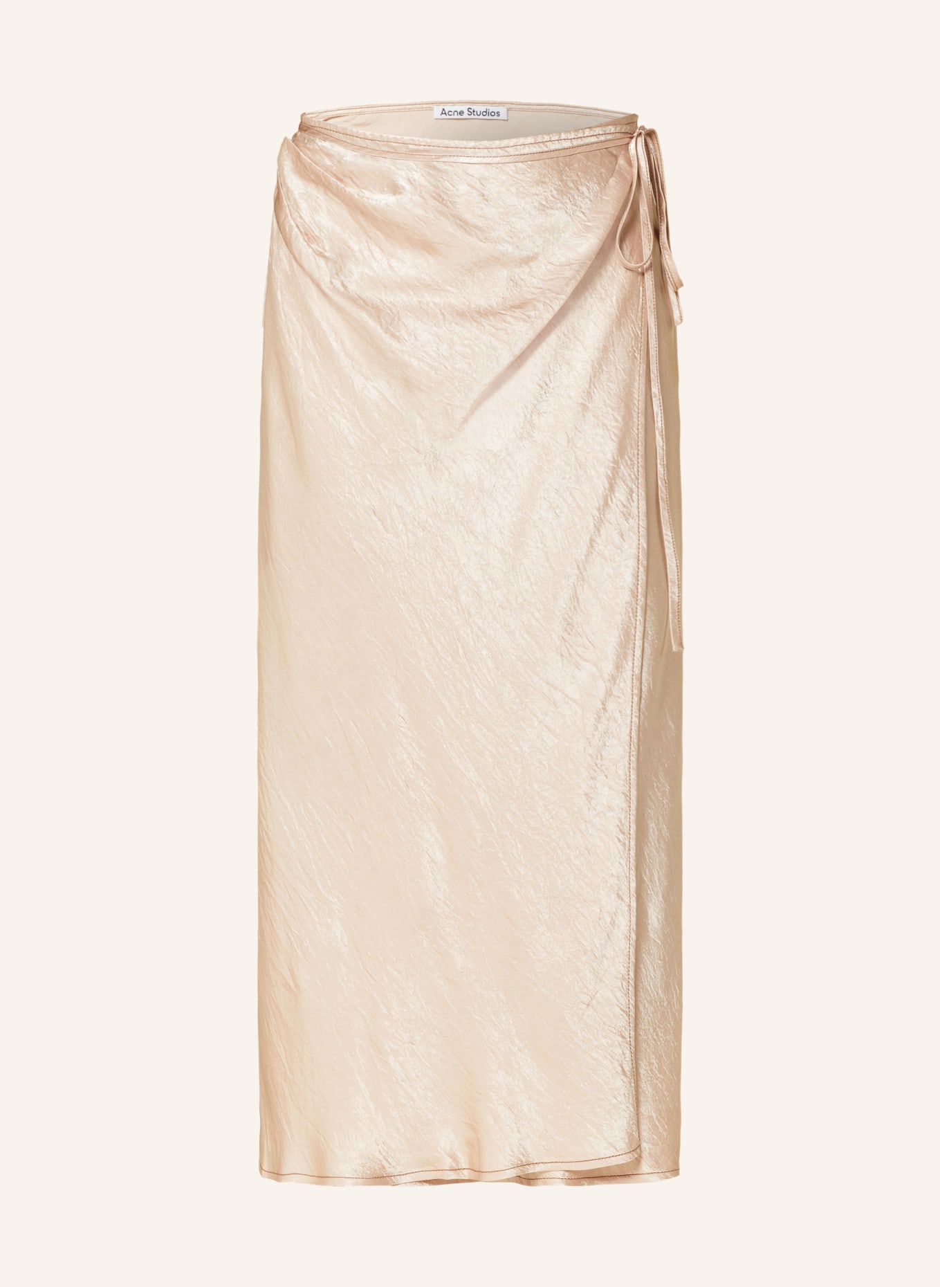 Acne Studios Wrap skirt made of satin, Color: BEIGE (Image 1)