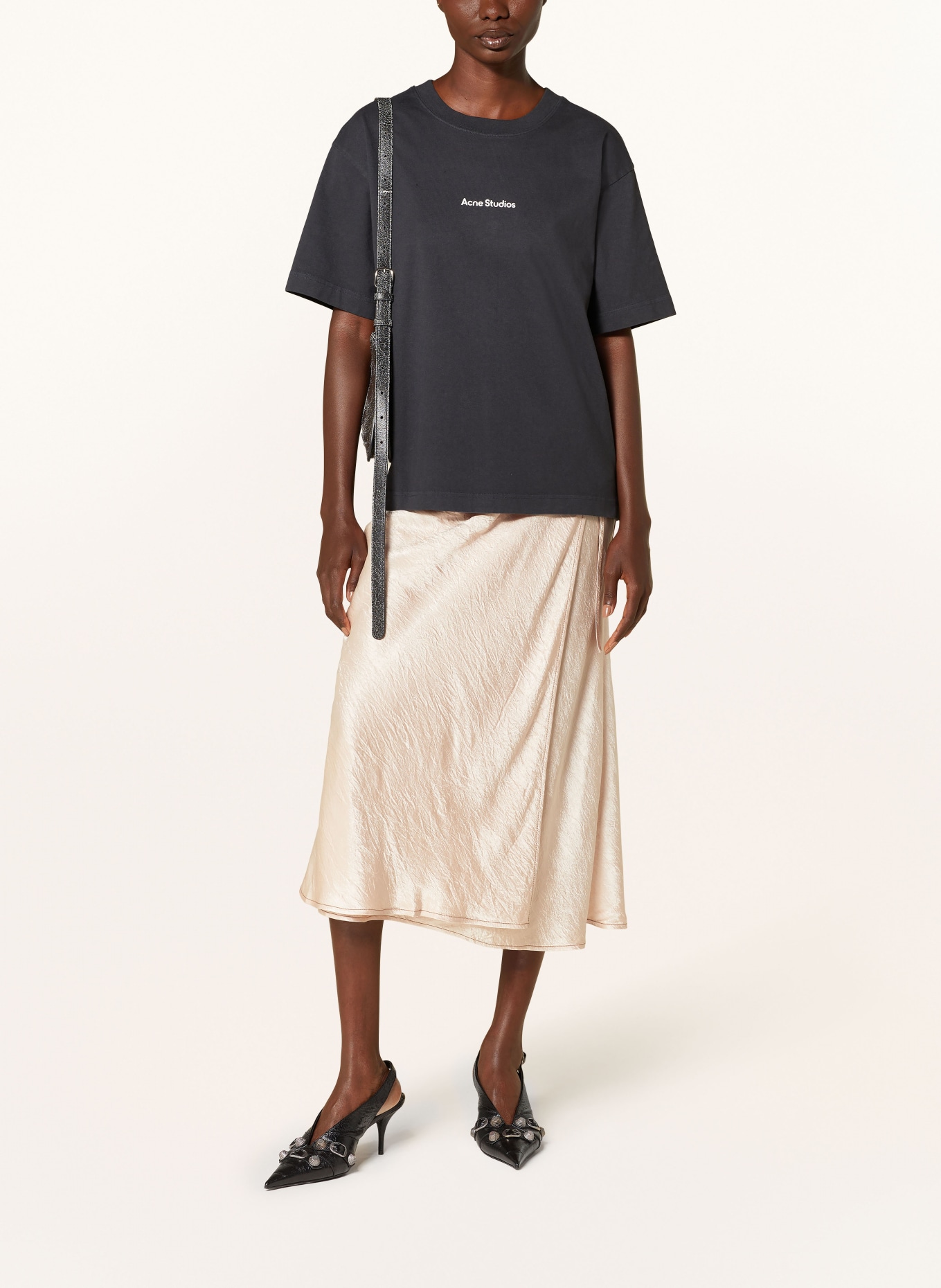 Acne Studios Wrap skirt made of satin, Color: BEIGE (Image 2)