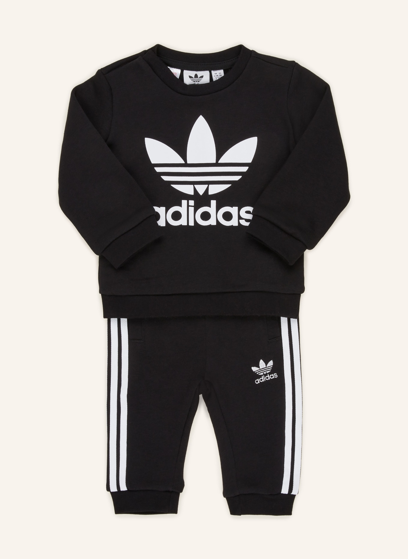 adidas Originals Set CREW Sweatshirt und Sweatpants in schwarz