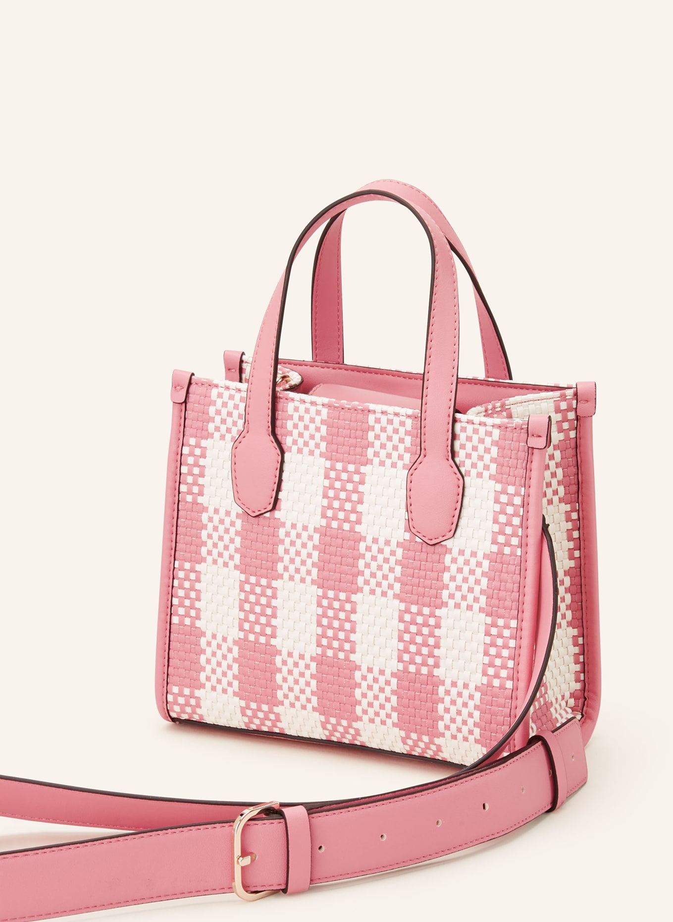 GUESS Shopper SILVANA MINI, Farbe: PINK/ WEISS (Bild 2)