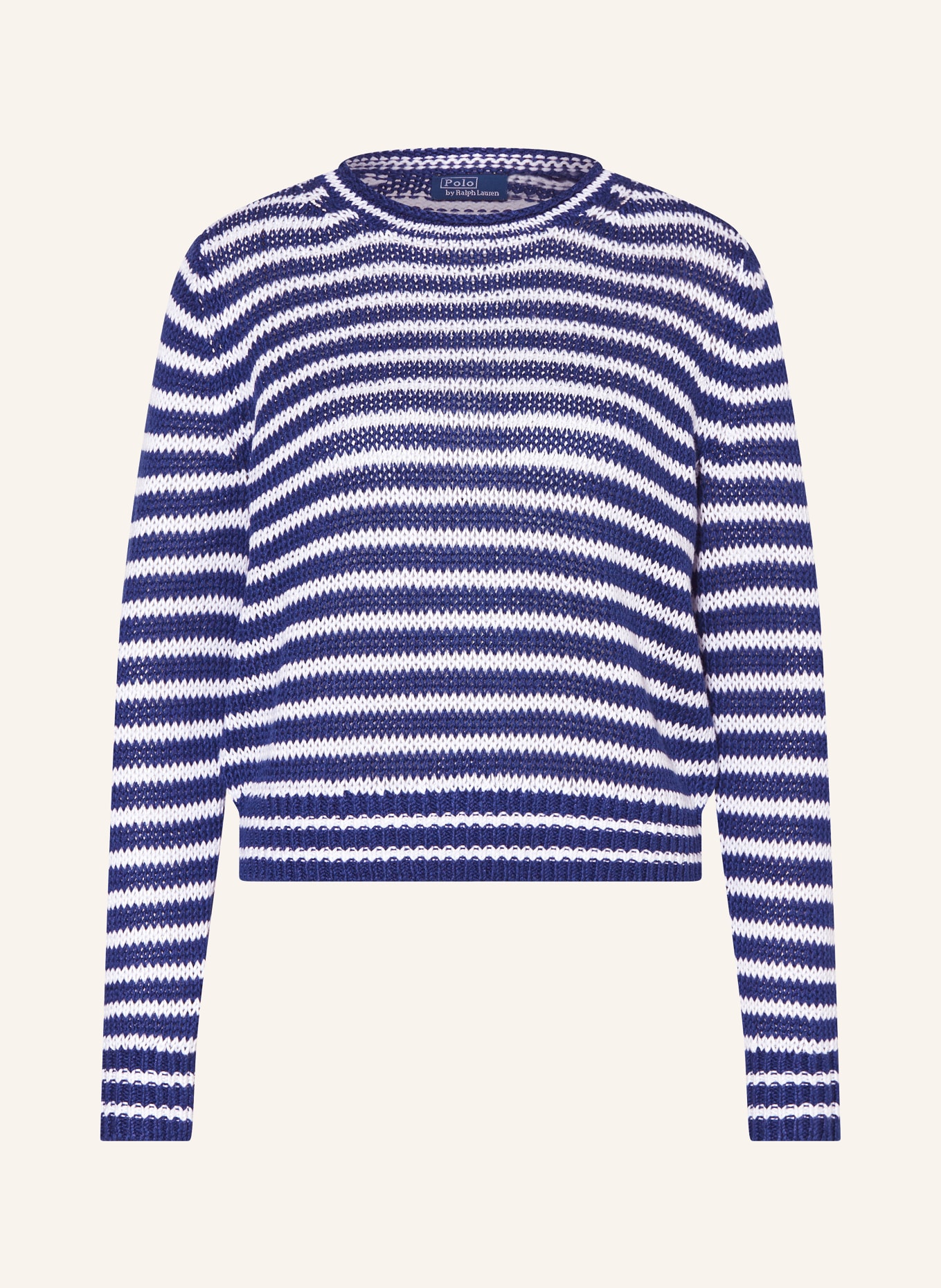 POLO RALPH LAUREN Sweater: BLUE/ WHITE