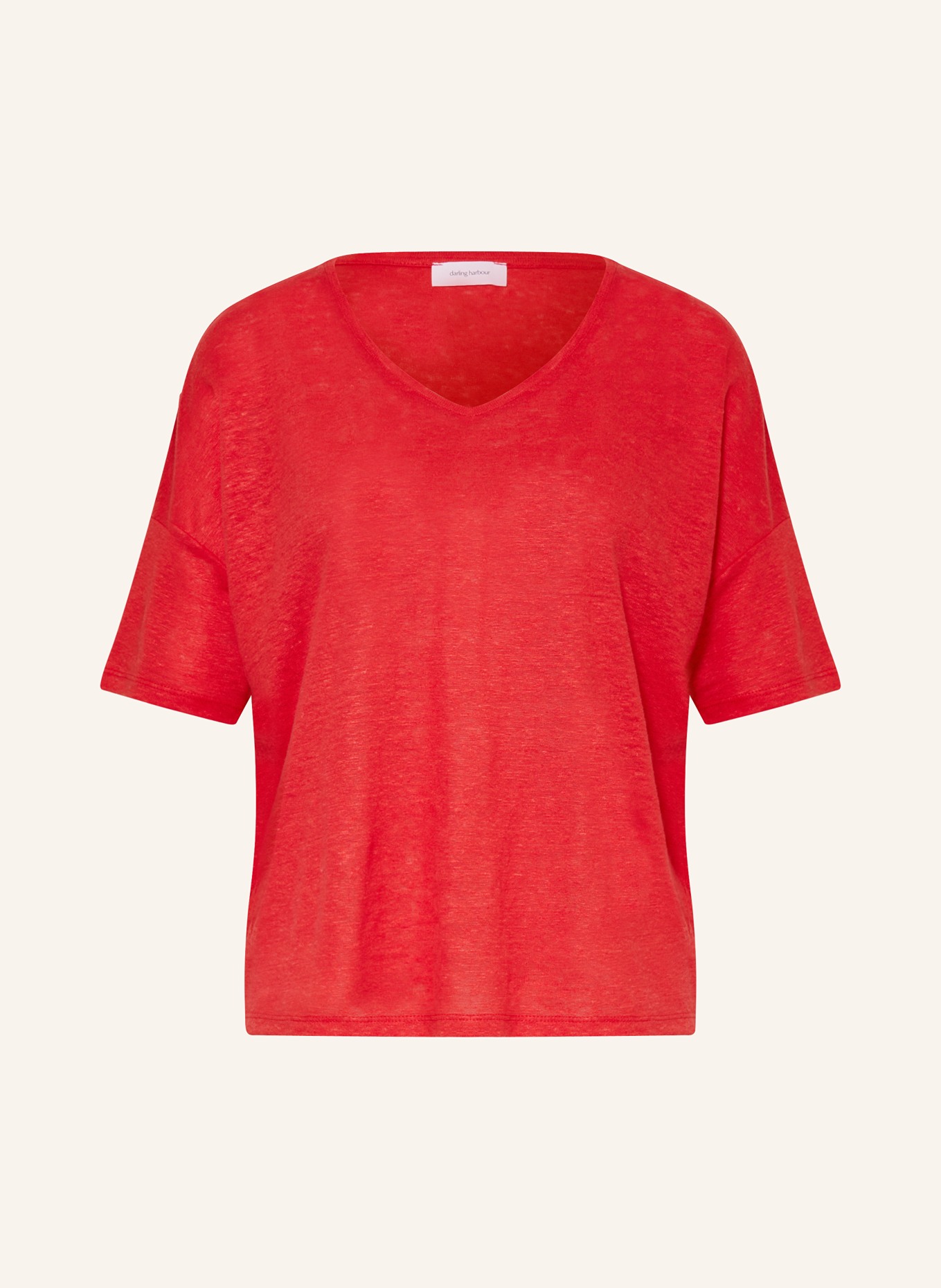 darling harbour T-shirt made of linen, Color: RED (Image 1)