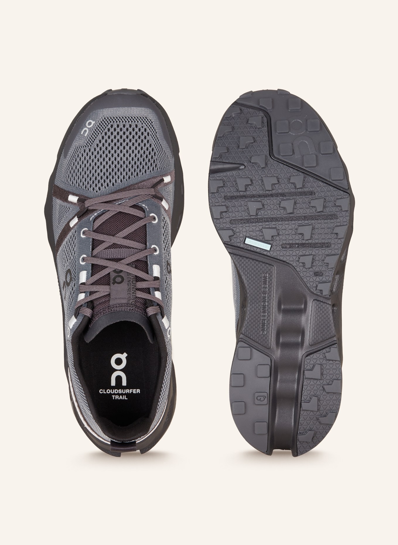 On Trail running shoes CLOUDSURFER TRAIL, Color: BLACK/ DARK GRAY (Image 5)