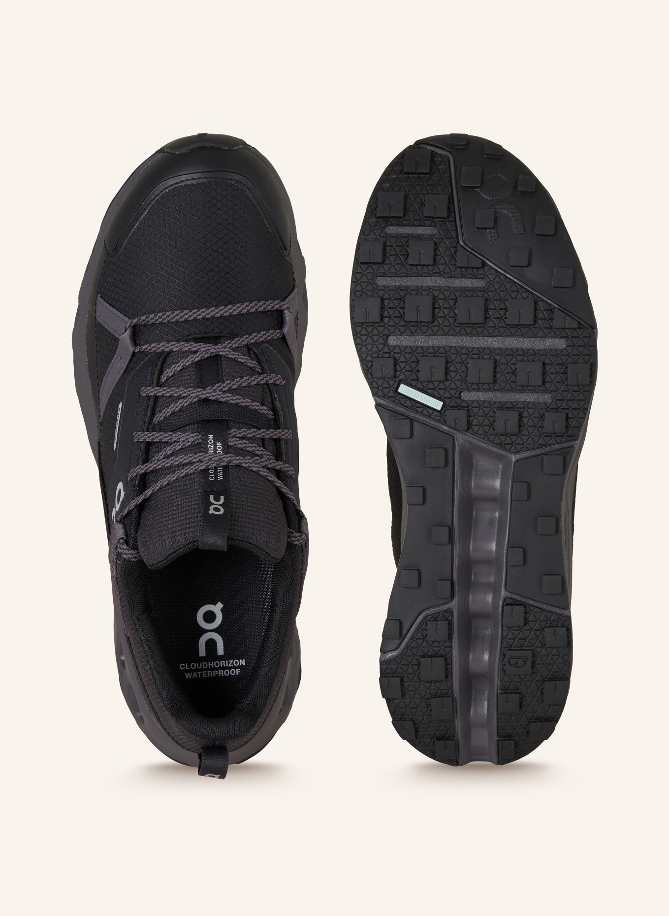 On Trekking shoes CLOUDHORIZON WATERPROOF, Color: BLACK (Image 5)