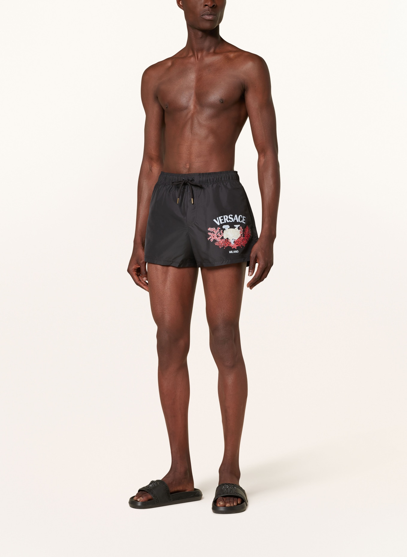 Versace red swim shorts on sale