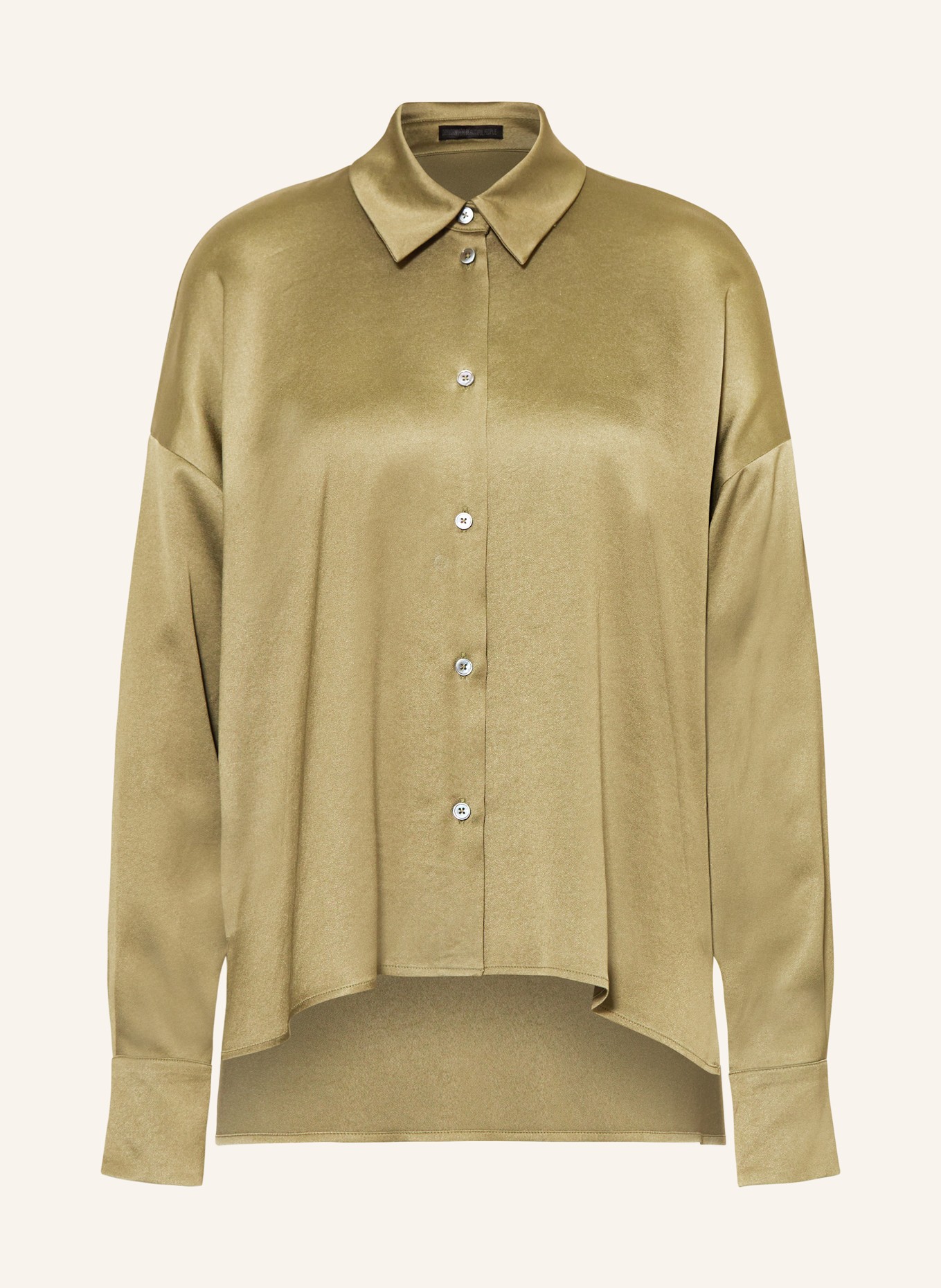 DRYKORN Shirt blouse CLOELIA in satin: GREEN