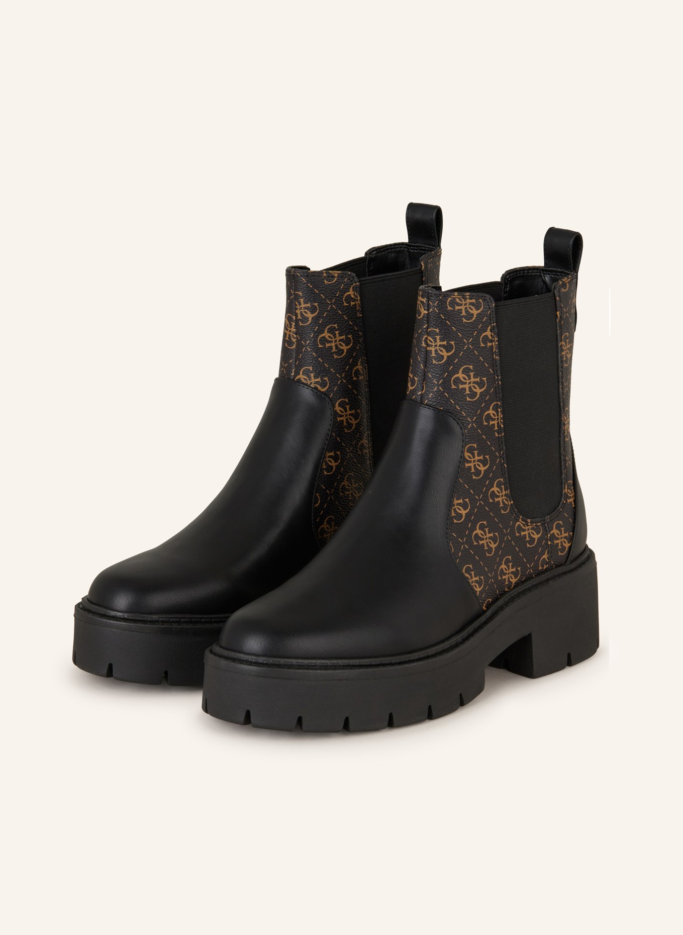 GUESS Chelsea boots SHUZE in black light brown