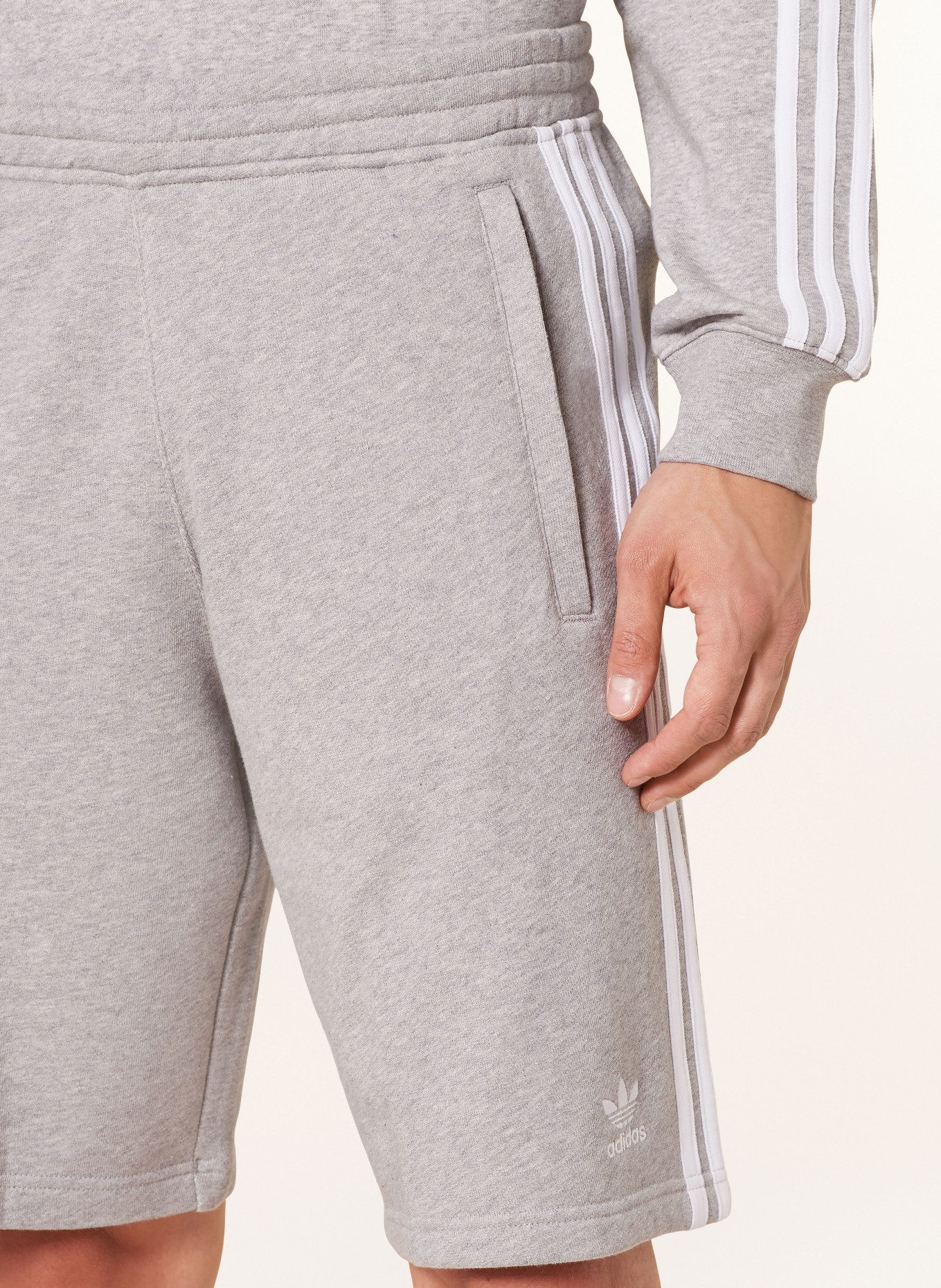 adidas Originals Sweatshorts ADICOLOR, Farbe: GRAU/ WEISS (Bild 5)