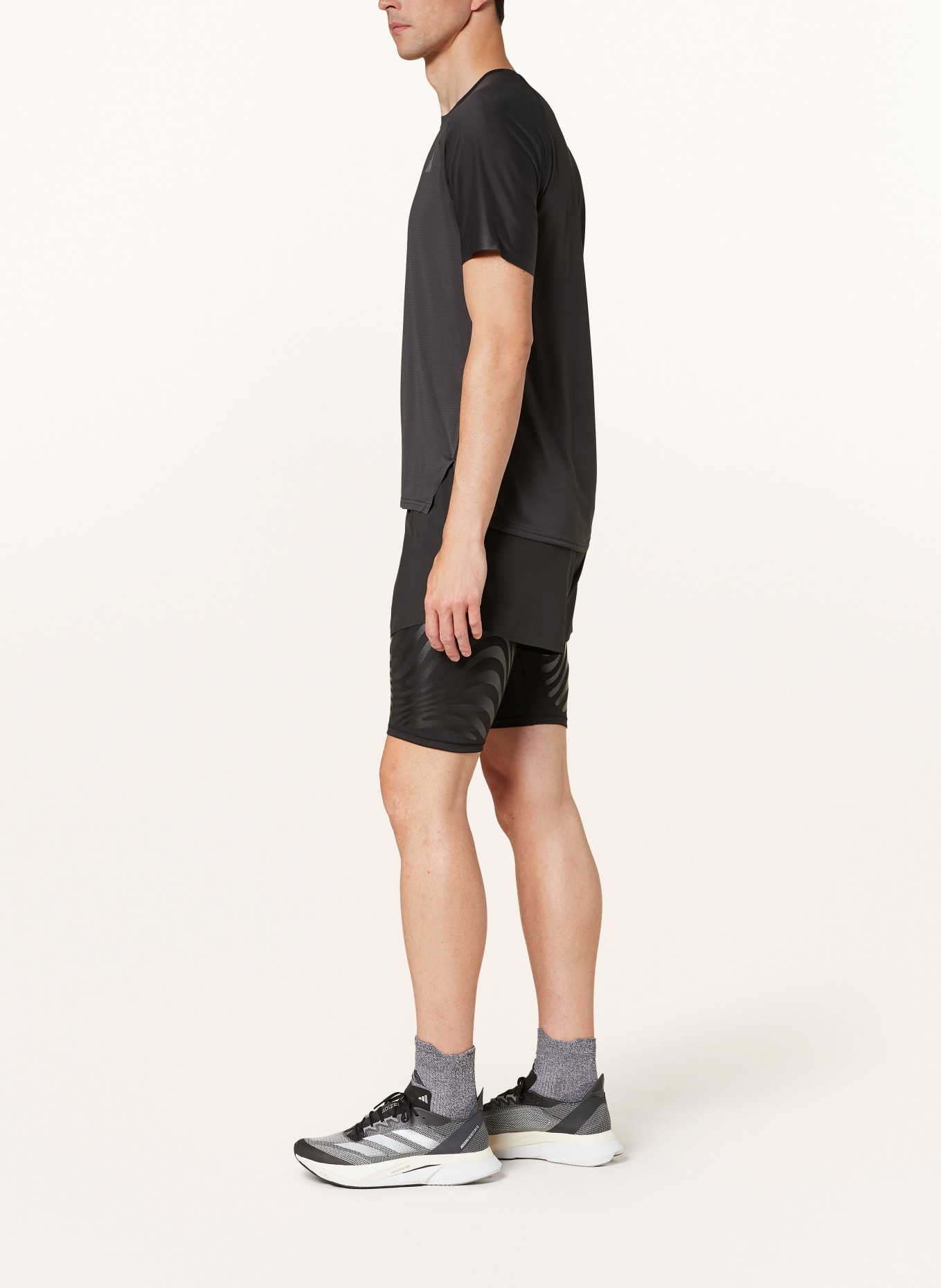 adidas 2-in-1-Laufshorts ADIZERO: SCHWARZ