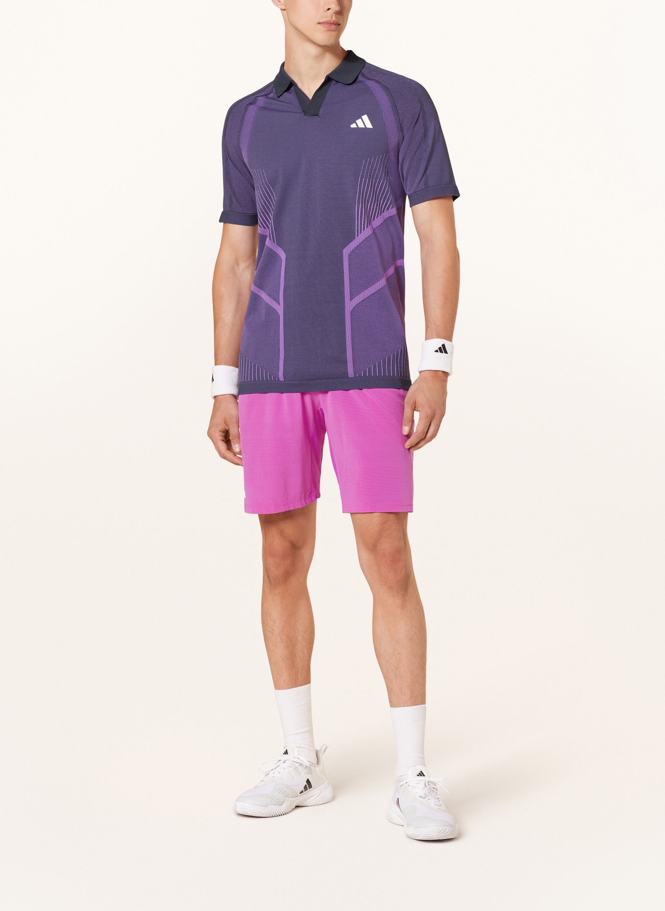 adidas Funktions-Poloshirt TENNIS PRO: DUNKELLILA / HELLLILA