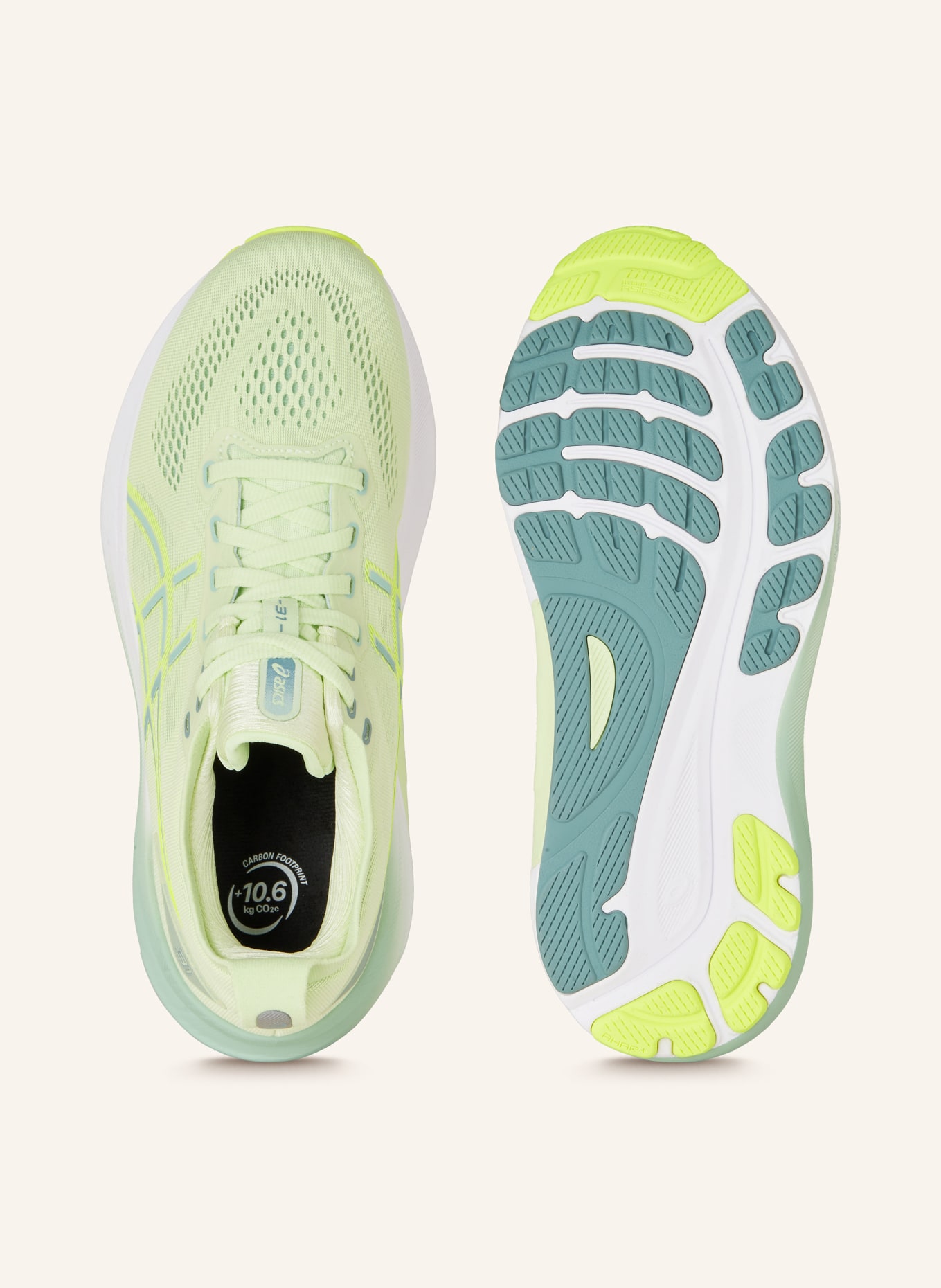 ASICS Running shoes GEL-KAYANO 31, Color: NEON YELLOW/ NEON GREEN (Image 5)