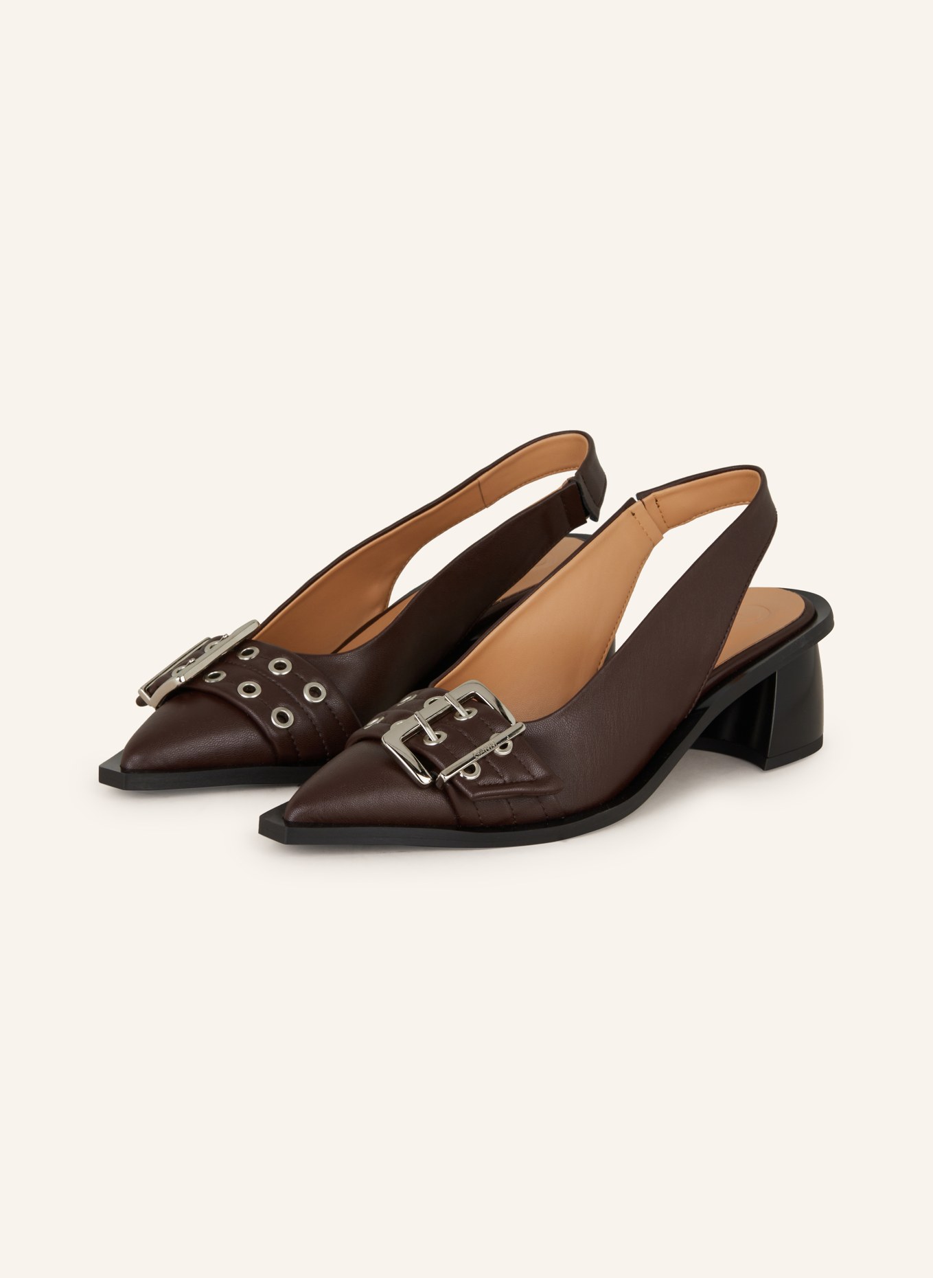 GANNI Slingpumps, Farbe: DUNKELBRAUN (Bild 1)