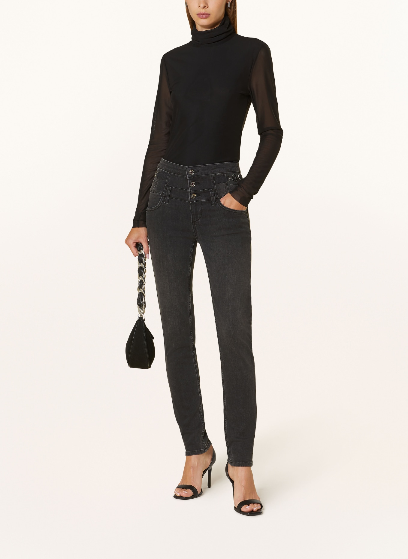LIU JO Skinny jeans in 88268 den.black match wash