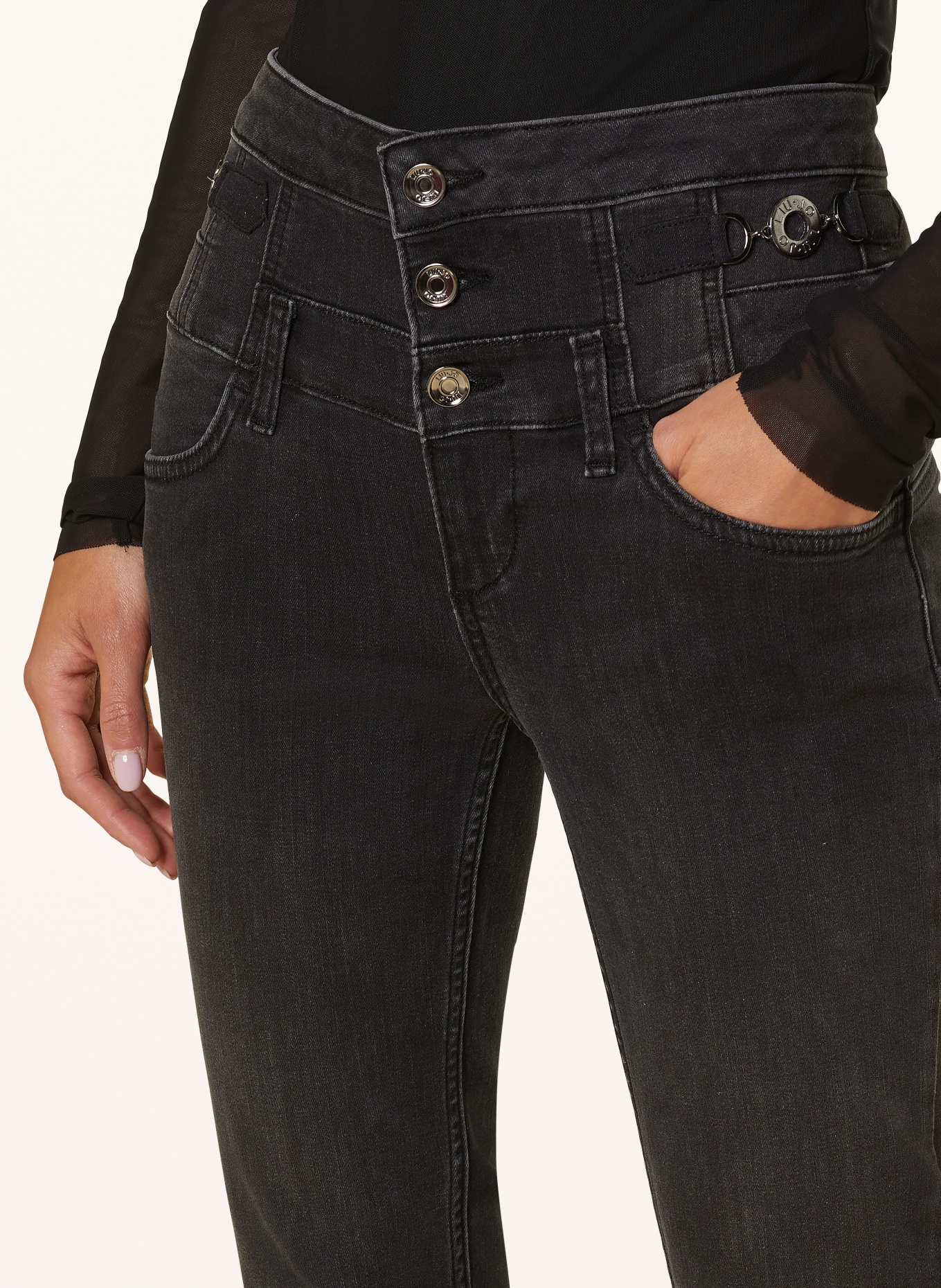 LIU JO Skinny jeans in 88268 den.black match wash