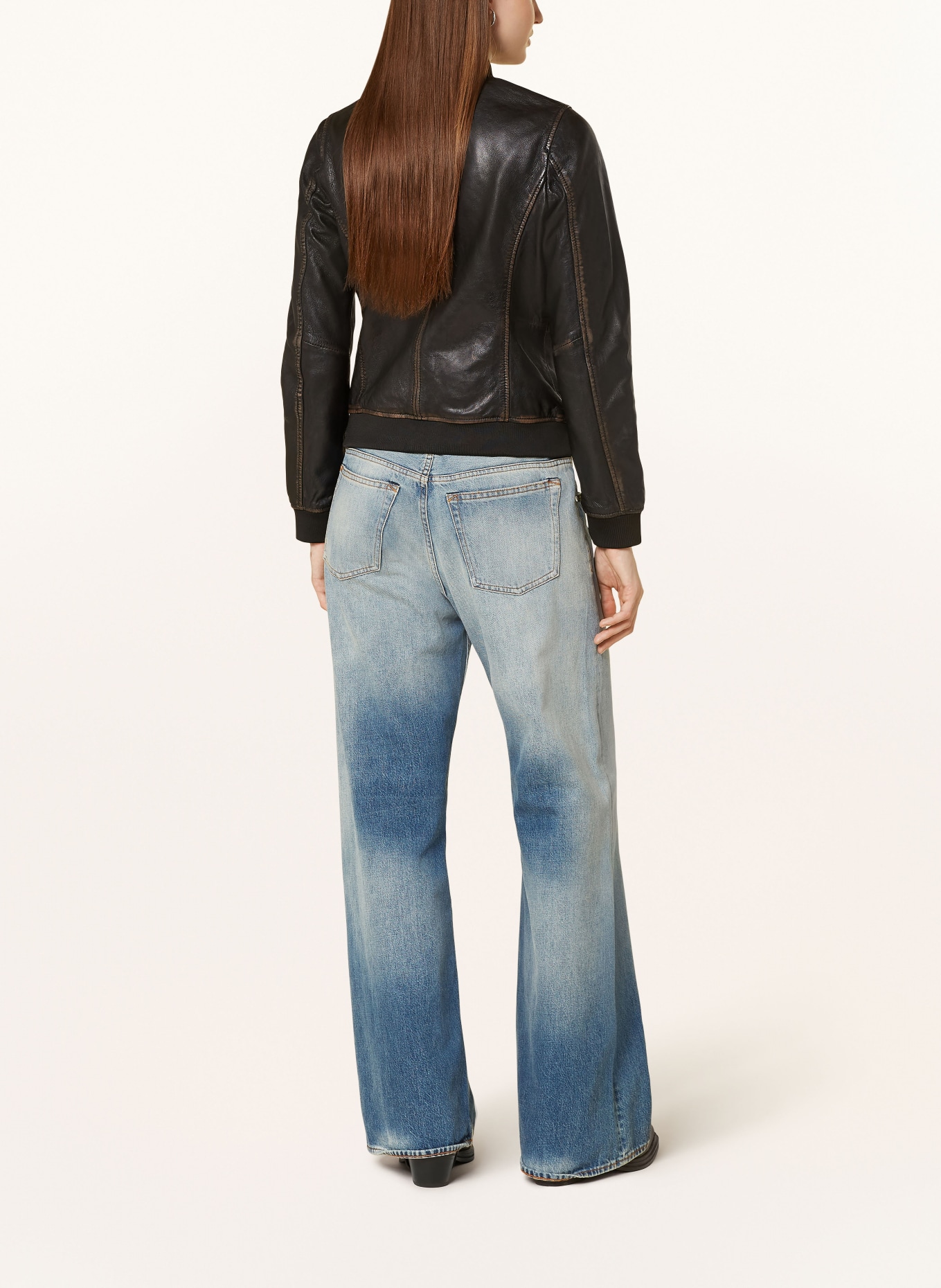 gipsy Leather jacket GWBRITA, Color: BLACK (Image 3)
