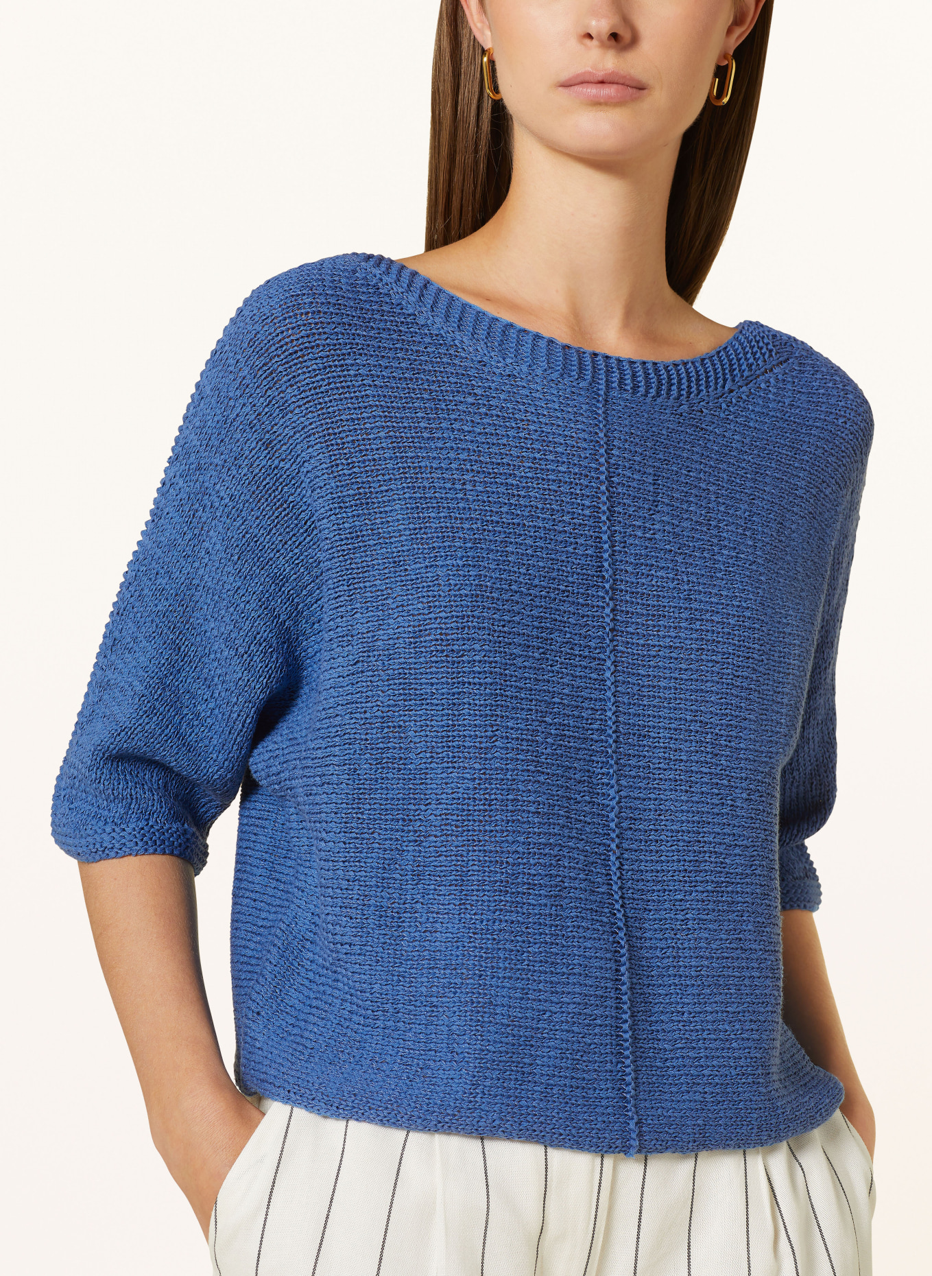 oui Strickshirt, Farbe: DUNKELBLAU (Bild 4)