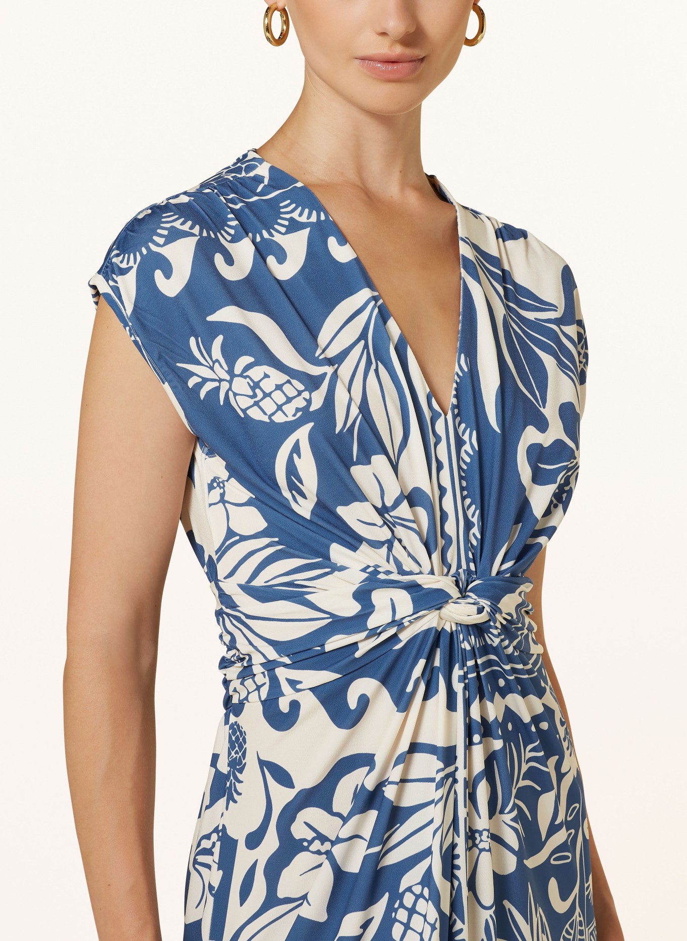 Oui kleid blau weiß Clearance