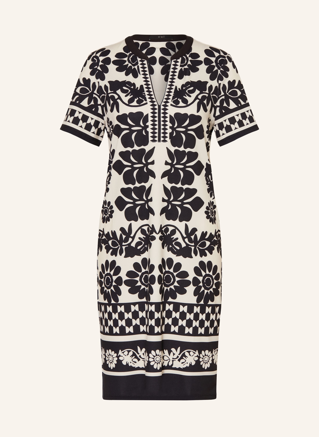 Oui leinenkleid schwarz