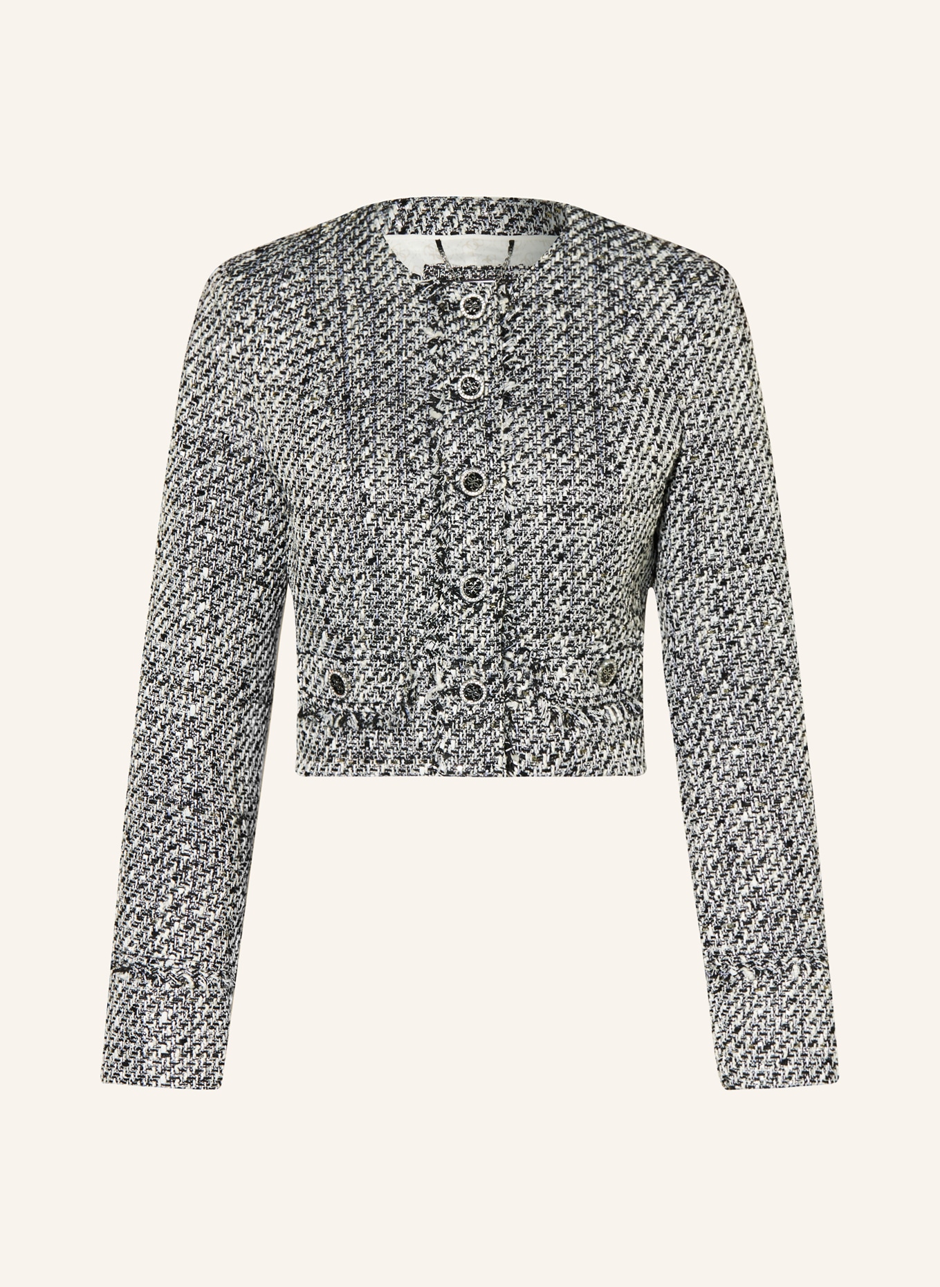 Black and white guess jacket discount