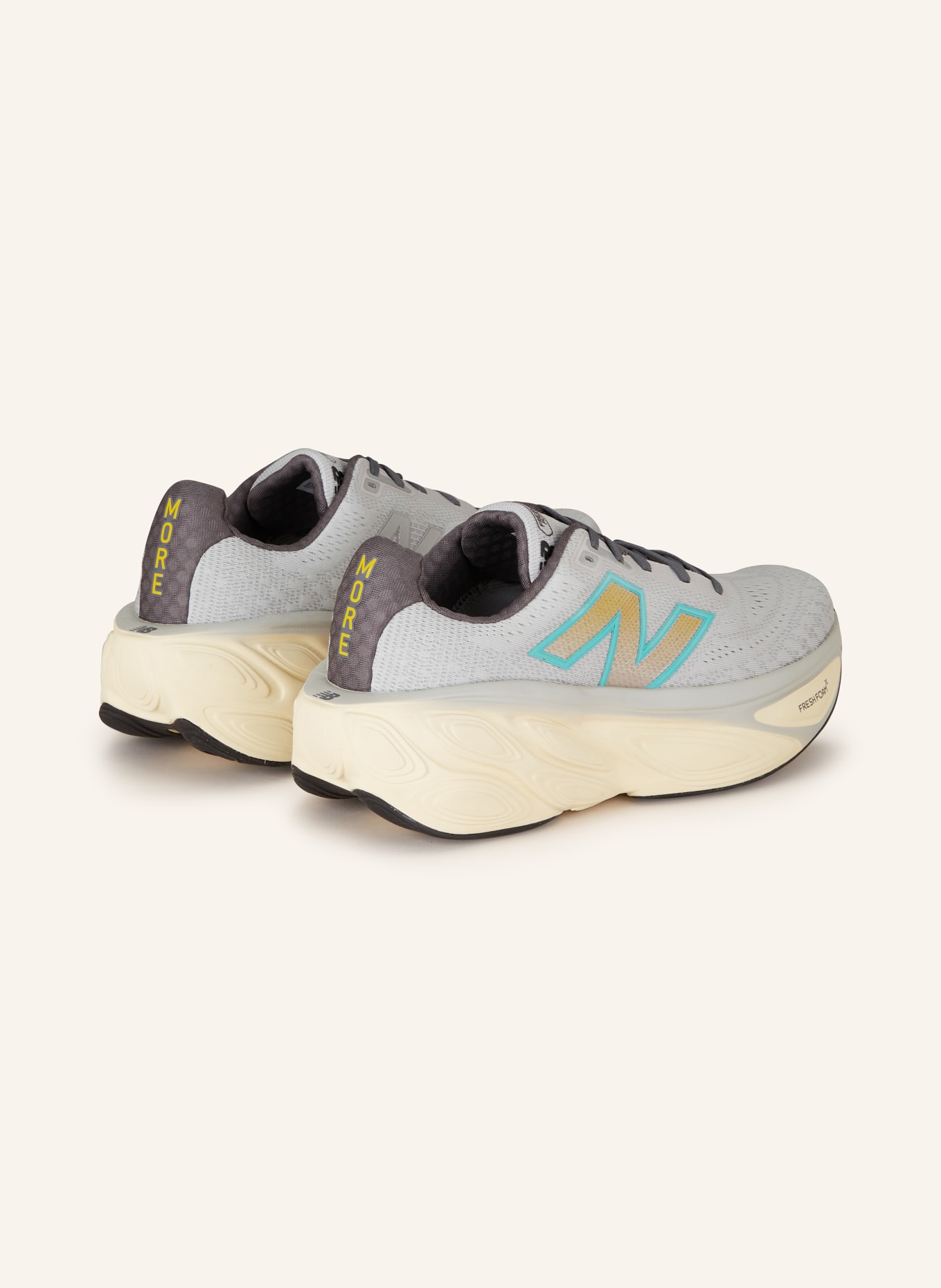 new balance Running shoes FRESH FOAM X MORE V5, Color: LIGHT GRAY/ DARK GRAY/ MINT (Image 2)